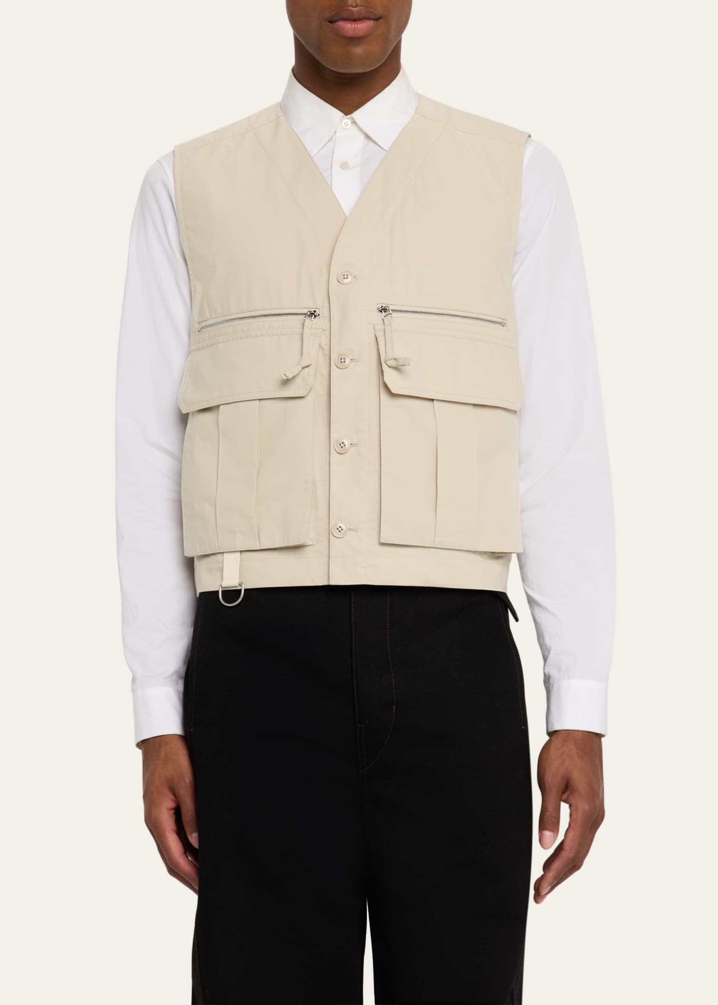 LEMAIRE Men's Ventile Cotton Technical Gilet Image 4 of 5