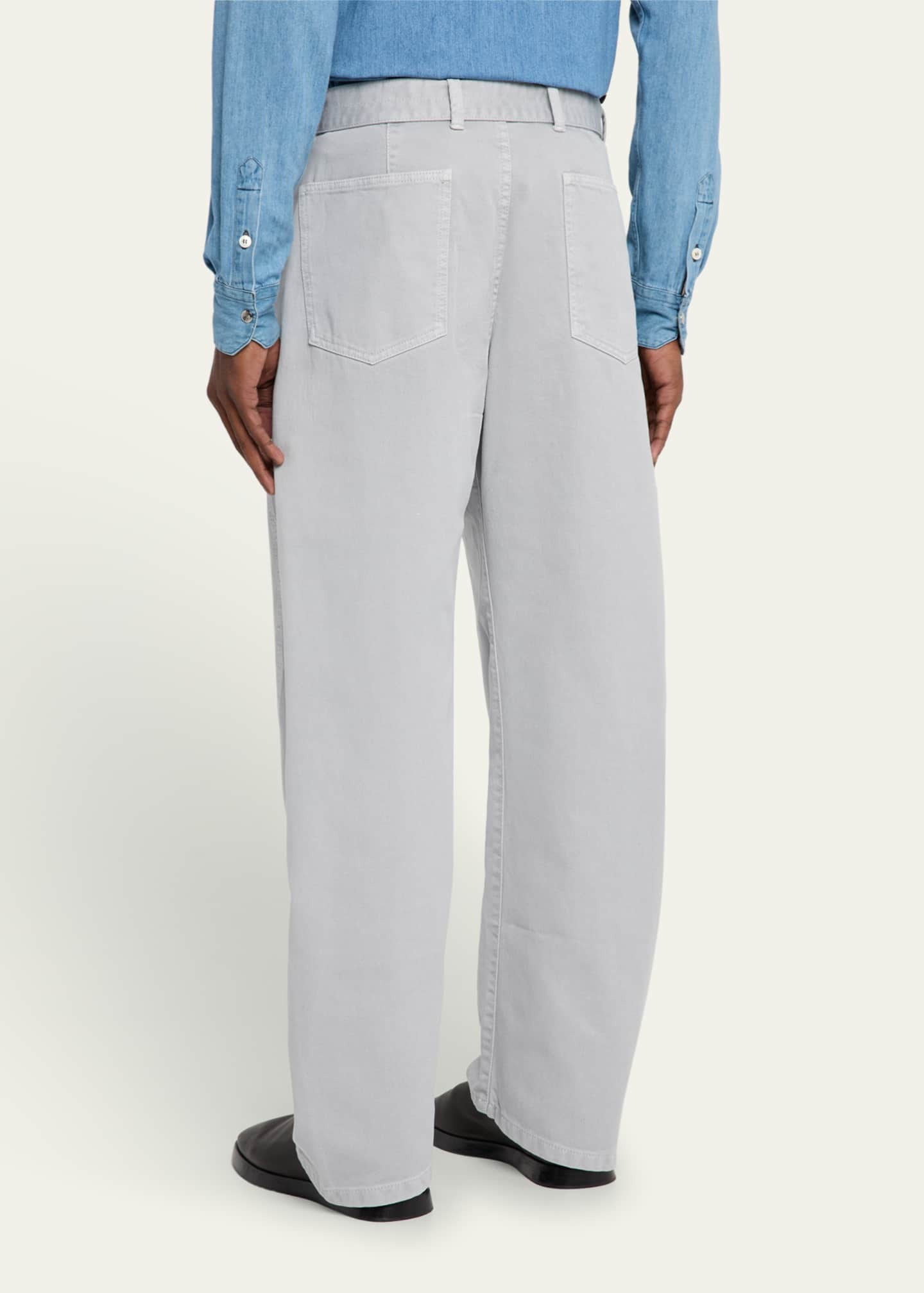 LEMAIRE Men's Twisted Belted Denim Pants Image 3 of 5