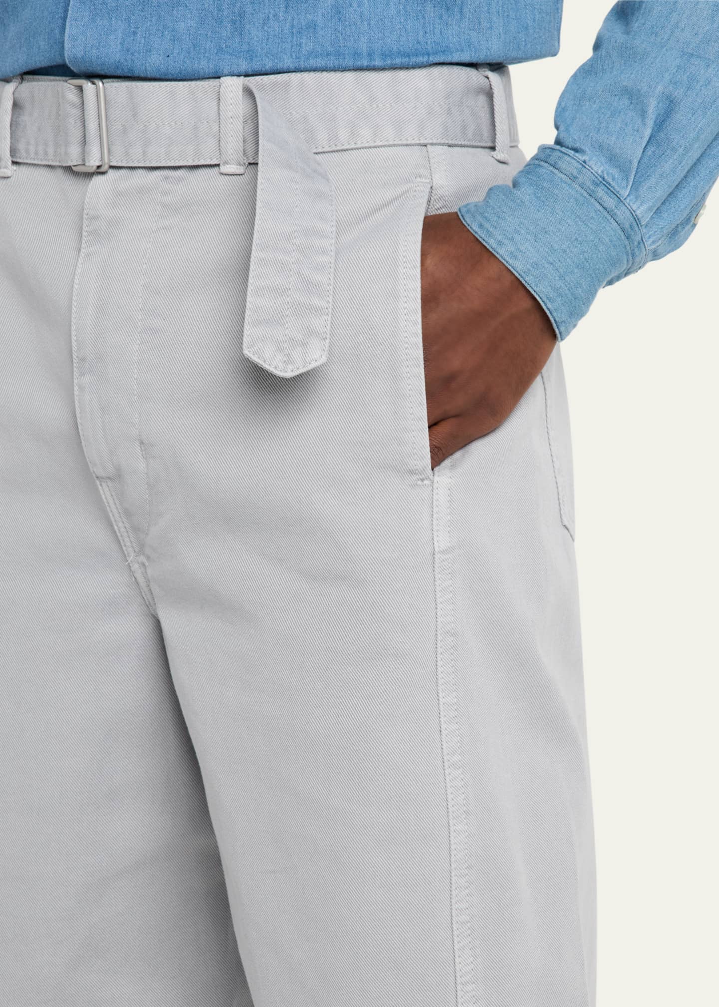 LEMAIRE Men's Twisted Belted Denim Pants Image 5 of 5
