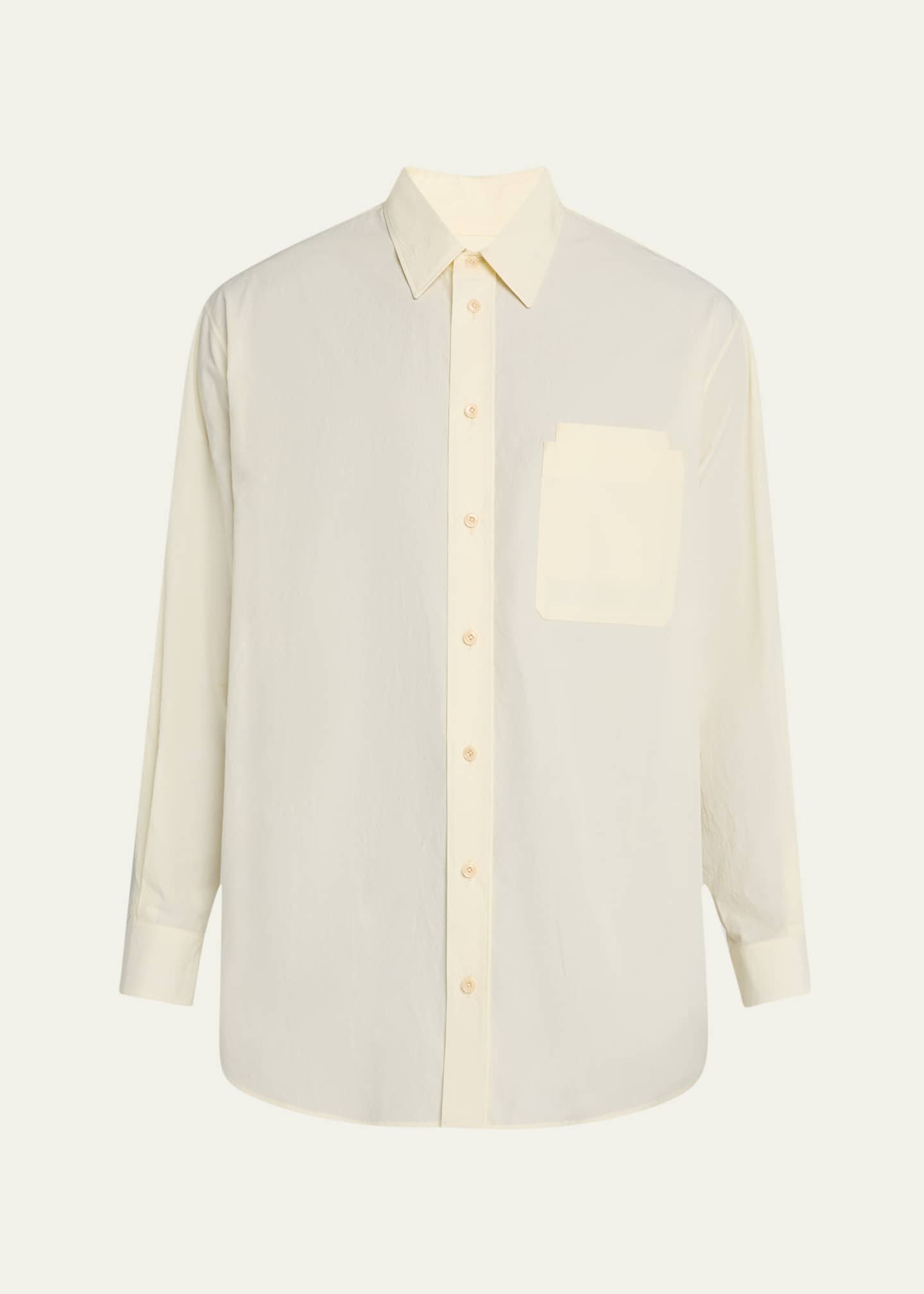 LEMAIRE Men's Crepe Double-Pocket Sport Shirt Image 1 of 5