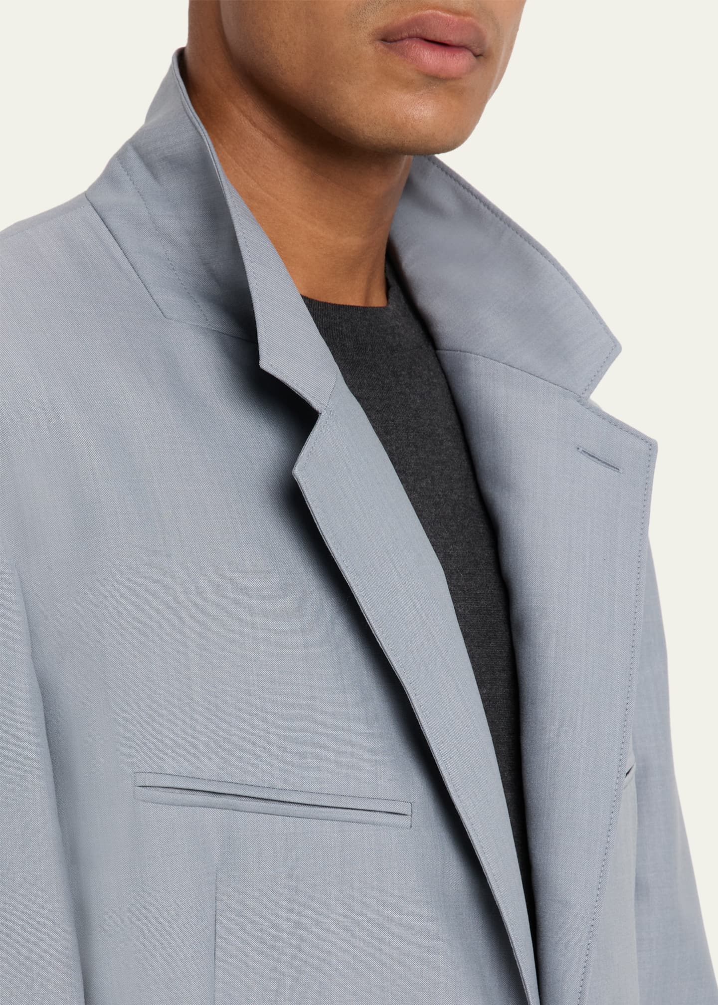 LEMAIRE Men's Tailored Melange Single-Breasted Jacket Image 7 of 8