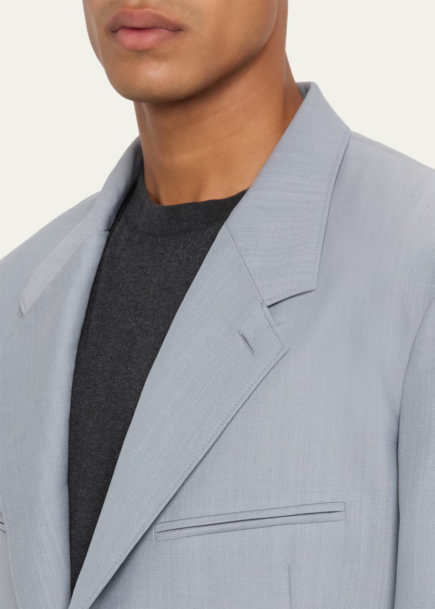 LEMAIRE Men's Tailored Melange Single-Breasted Jacket Image 5 of 8