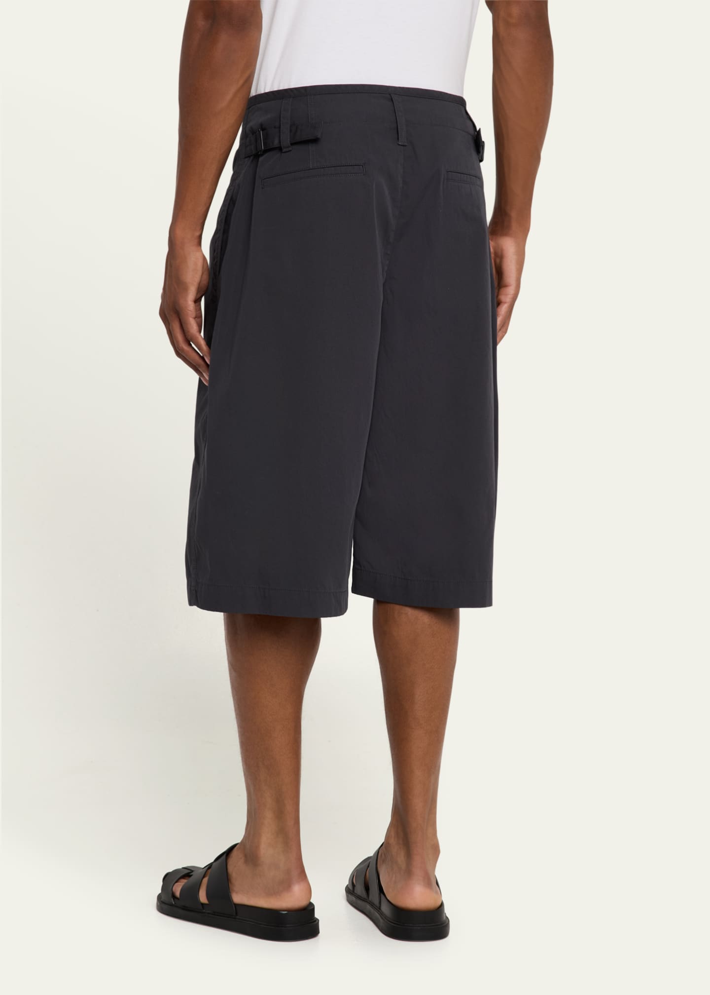 LEMAIRE Men's Maxi Pleated Bermuda Shorts Image 3 of 5