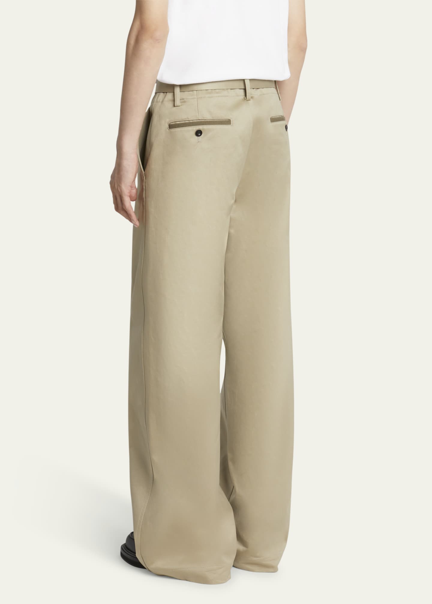 SACAI Men's Wide-Leg Belted Chino Pants - Bergdorf Goodman