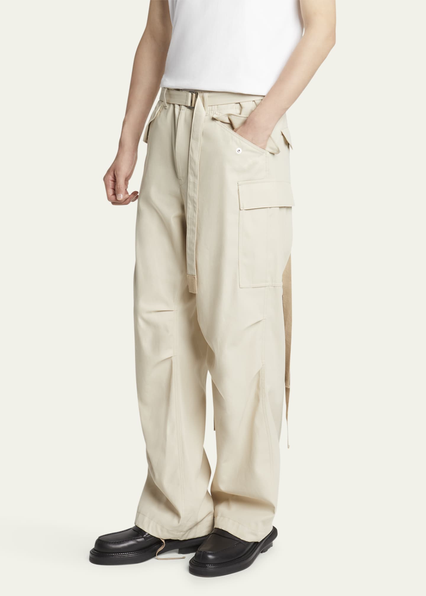 SACAI Men's Twill Multi-Pocket Cargo Pants Image 4 of 5