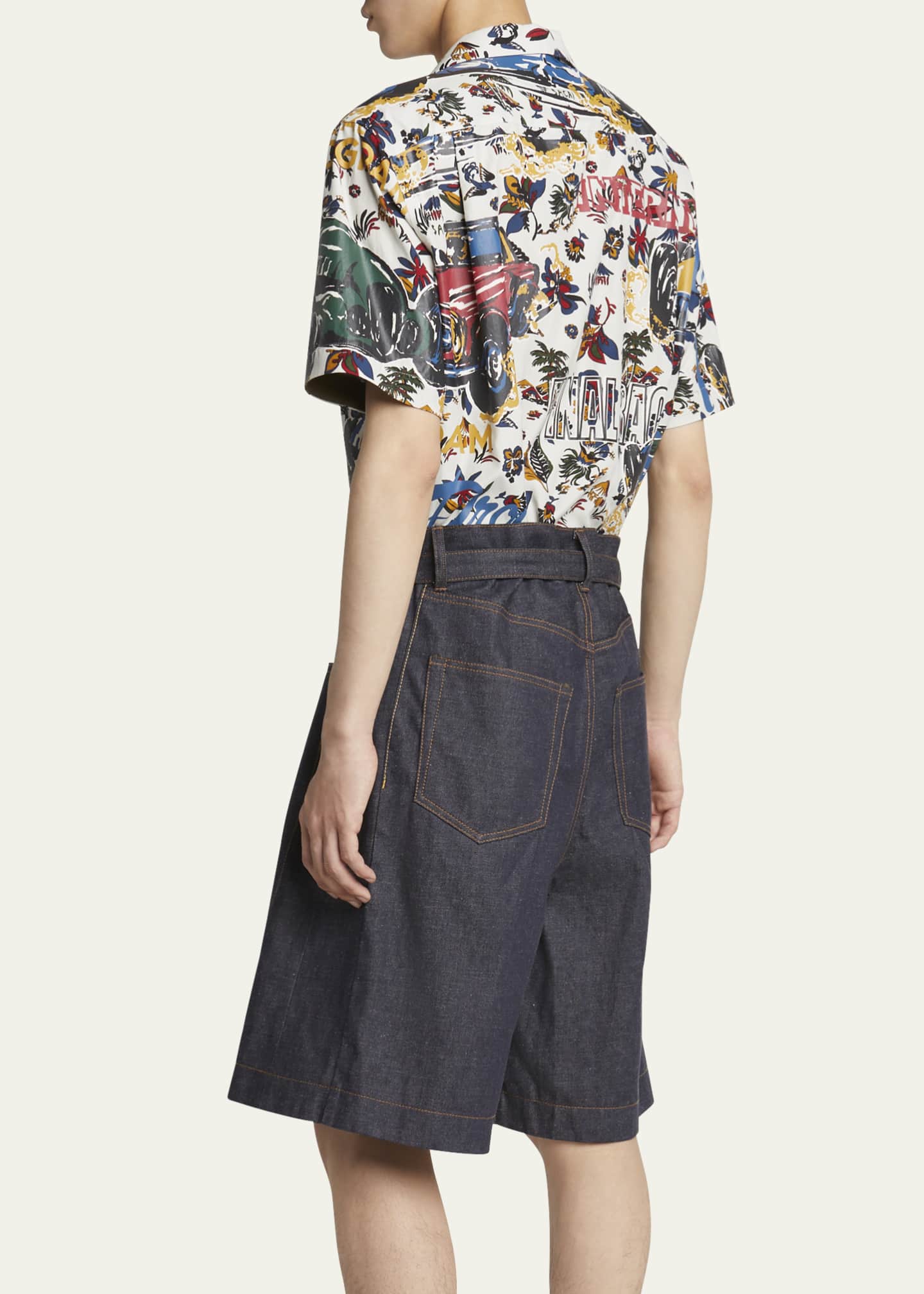 sacai Rug Jacquard Shorts Multicolor - Free Shipping