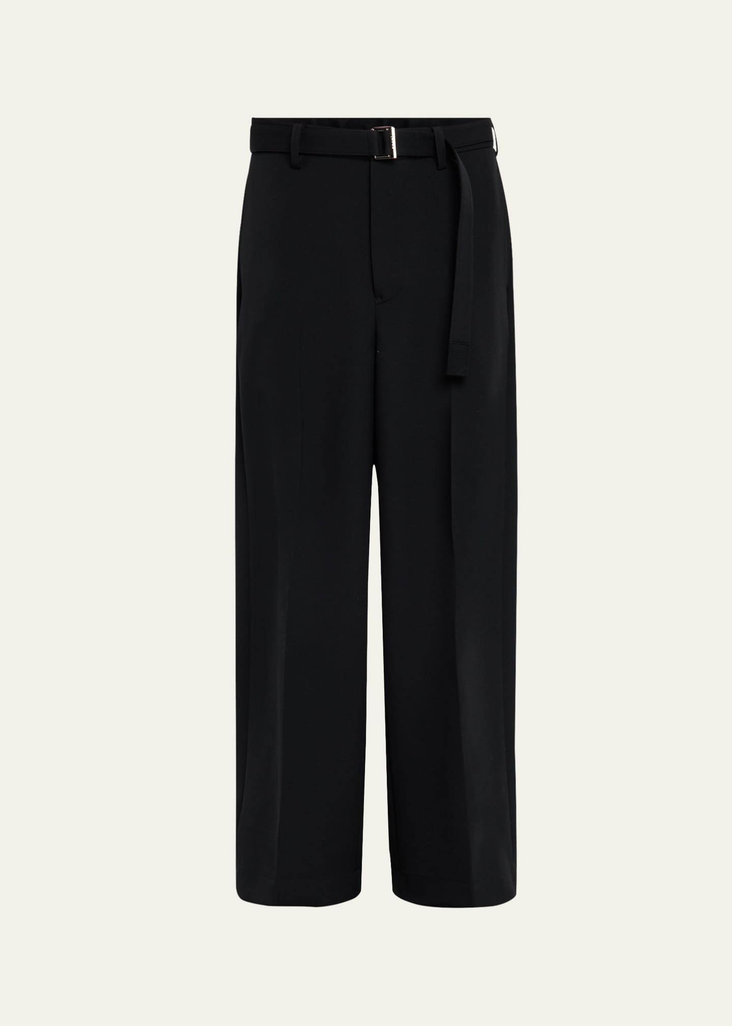 SACAI Men's Belted Matelasse Twill Pants Image 1 of 5