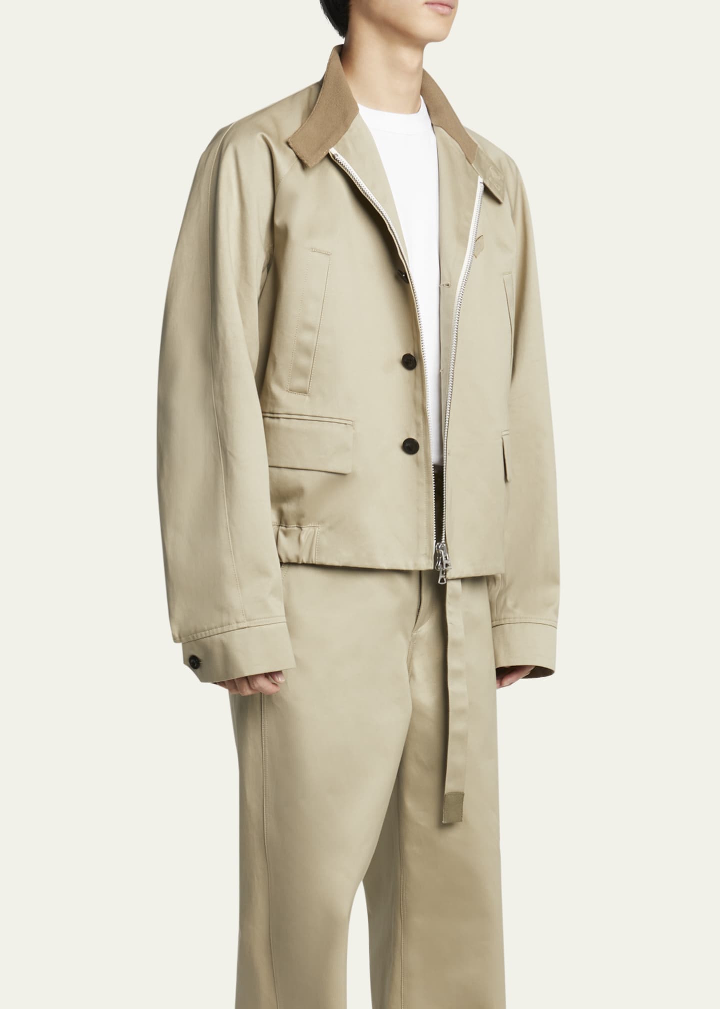 SACAI Men's Chino Harrington Jacket Image 4 of 5