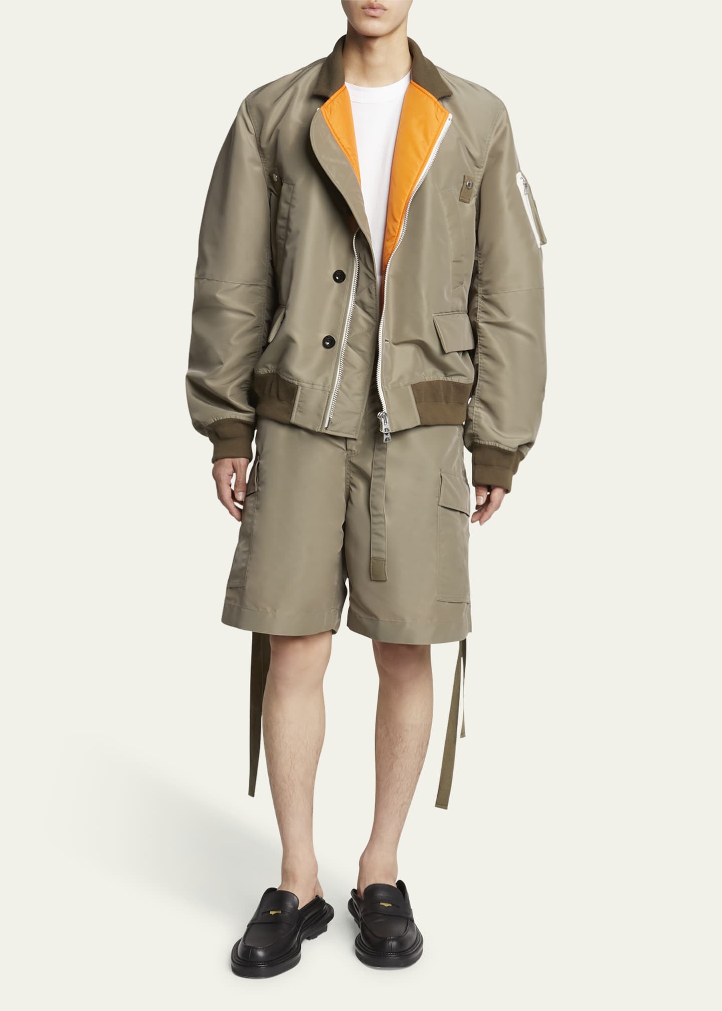 SACAI Men's Twill Cargo Strap Shorts Image 2 of 5