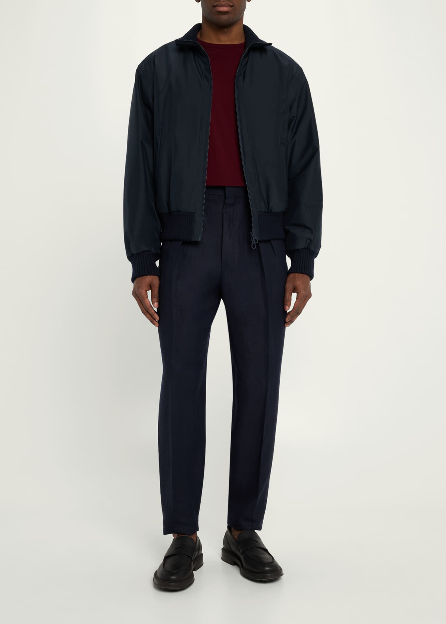 Loro Piana Men's Denzel Water-Repellent Bomber Jacket Image 2 of 5