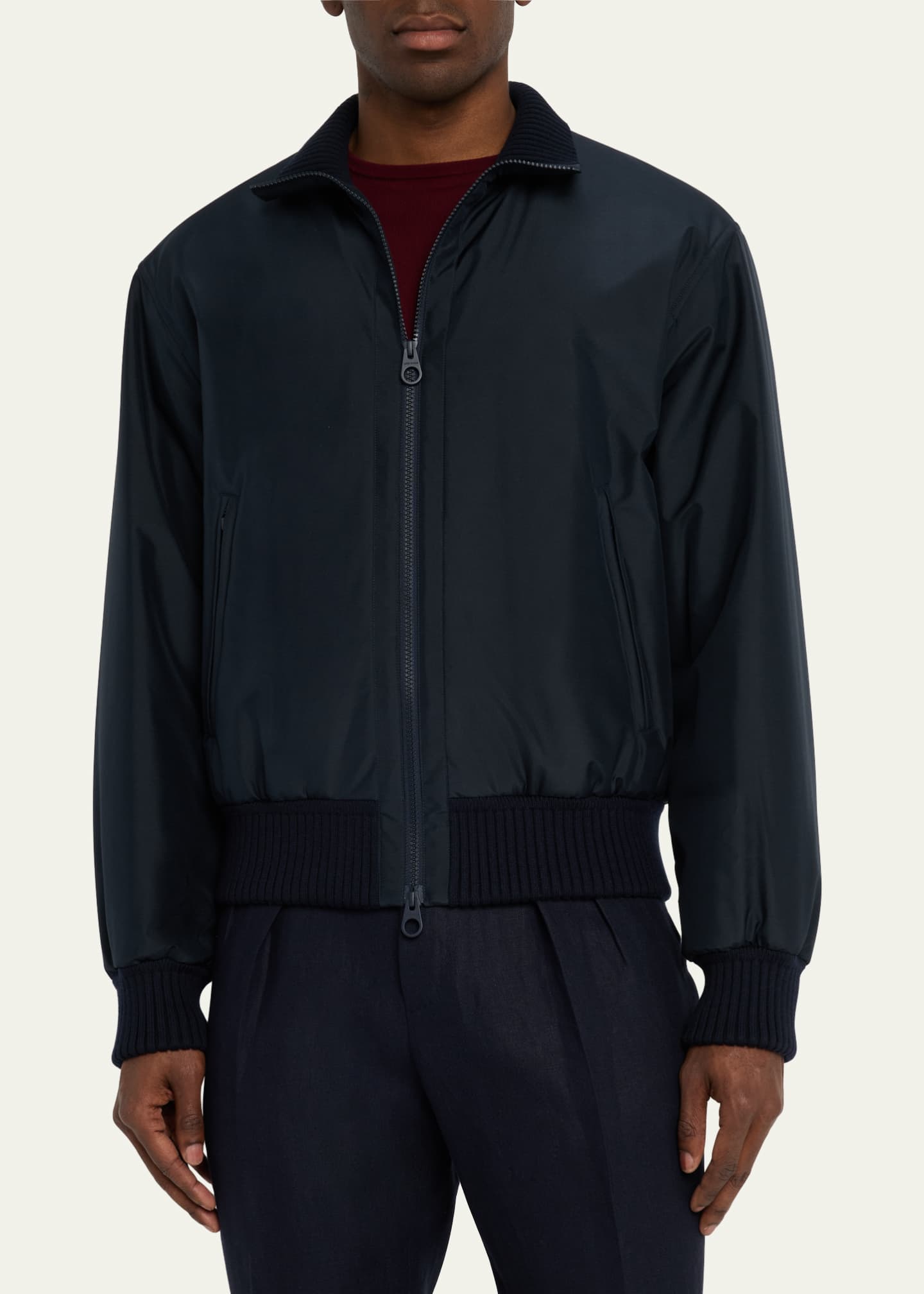 Loro Piana Men's Denzel Water-Repellent Bomber Jacket Image 4 of 5