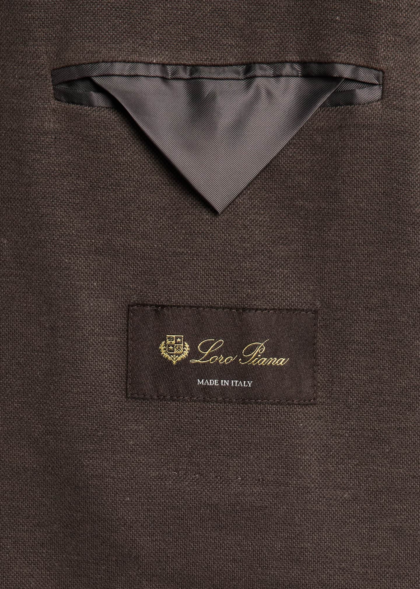 Loro Piana Men's Pique Single-Breasted Sweater Jacket Image 6 of 8