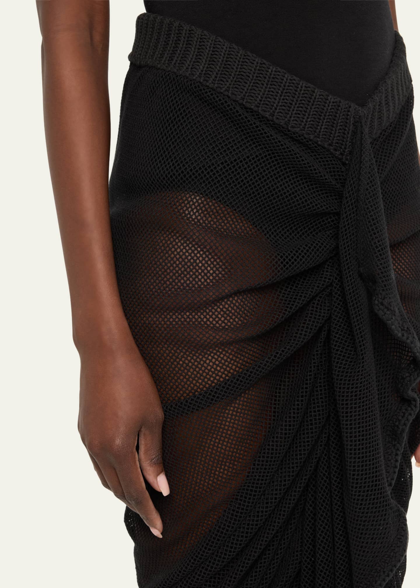 Aisling Camps Wave Mesh-Knit Ruched Skirt Image 5 of 5