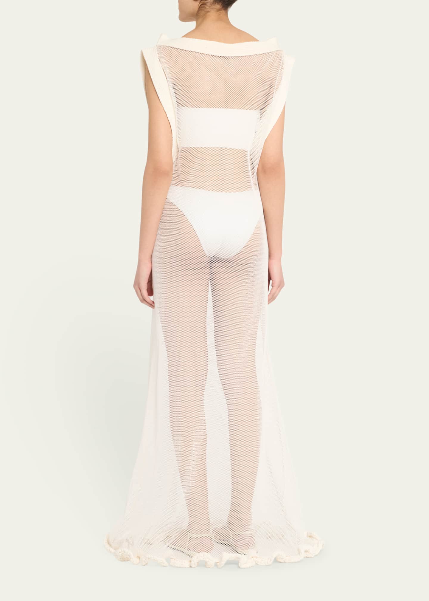 Aisling Camps Wave Boatneck Mesh-Knit Maxi Dress Image 3 of 5
