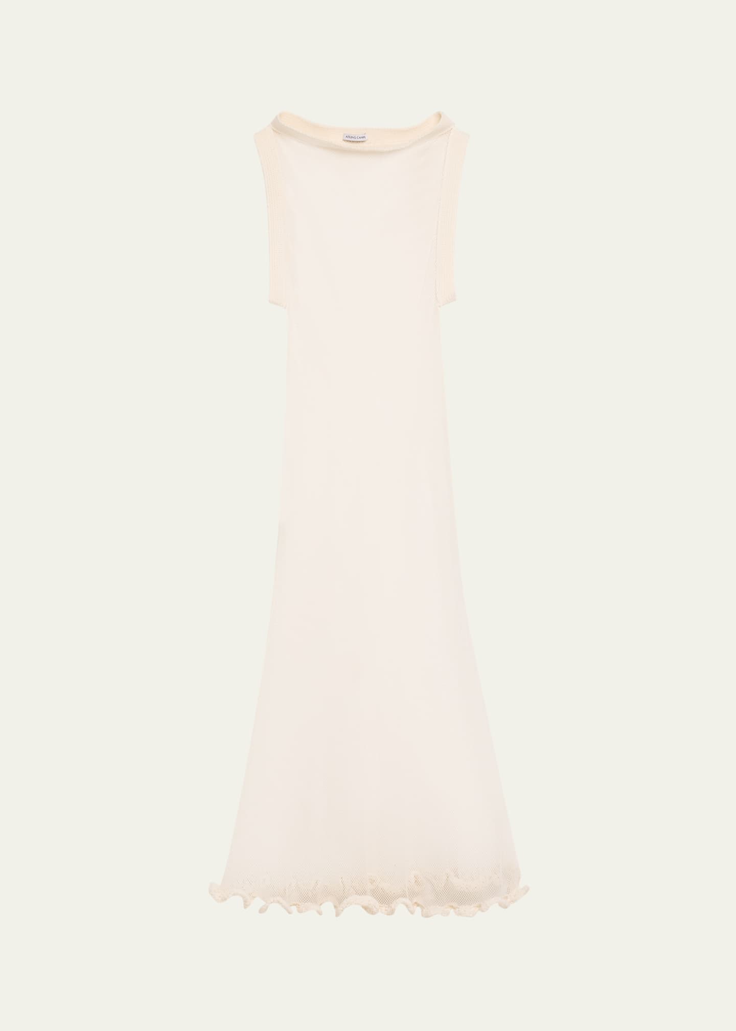 Aisling Camps Wave Boatneck Mesh-Knit Maxi Dress Image 1 of 5