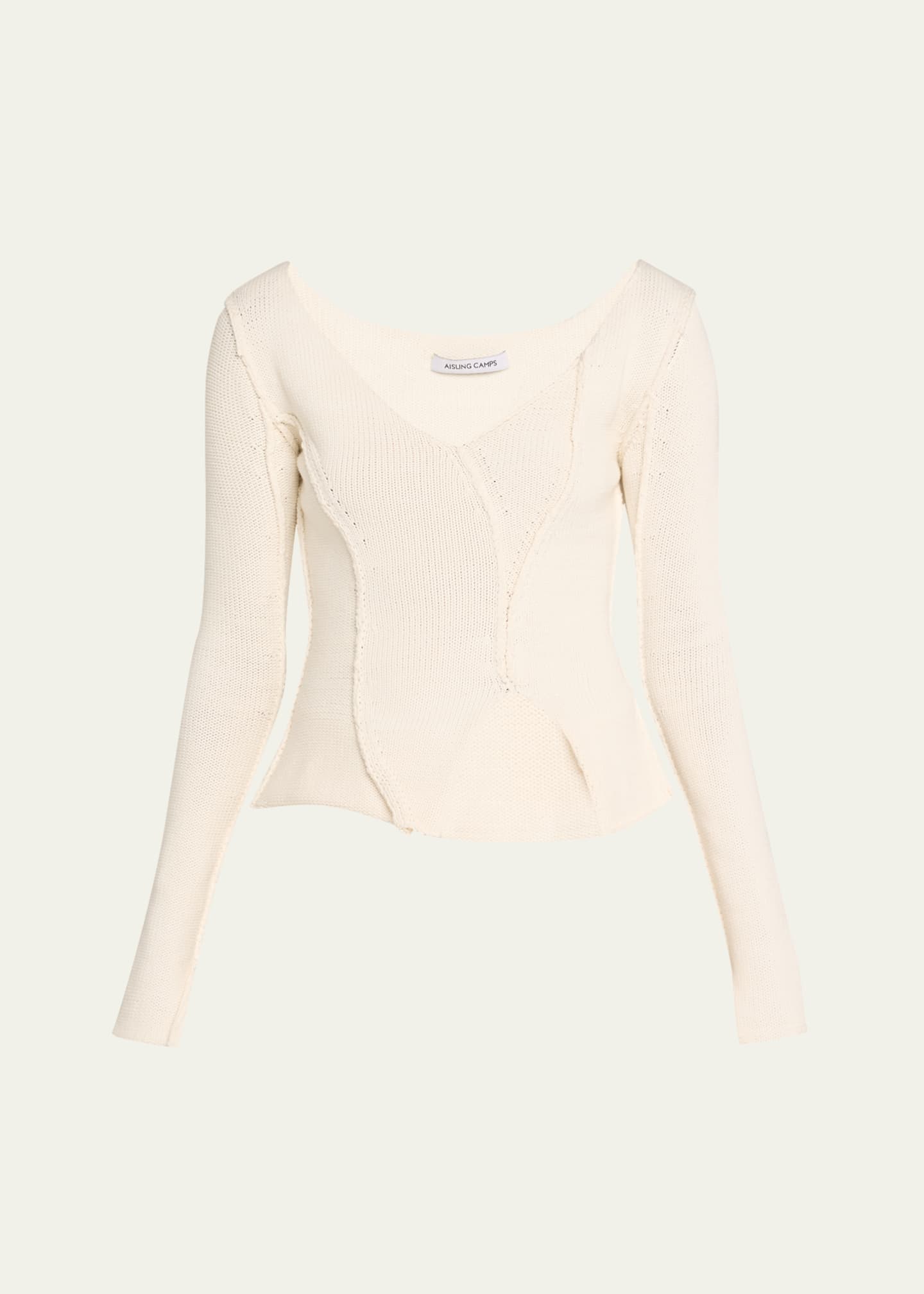 Aisling Camps Eddy V-Neck Exposed Seam Sweater Image 1 of 5