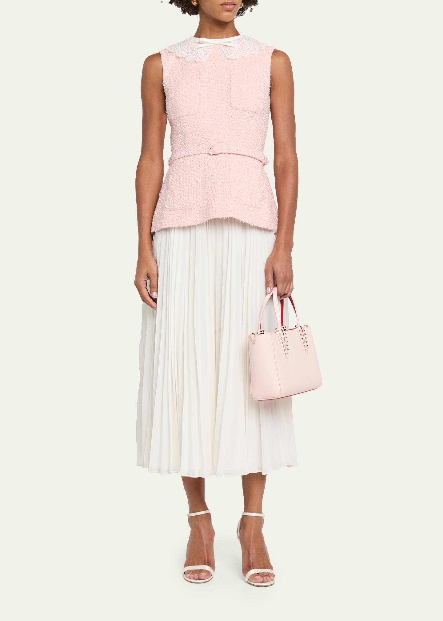 Christian Louboutin Cabata Mini Tote Bag in Leather with Spikes