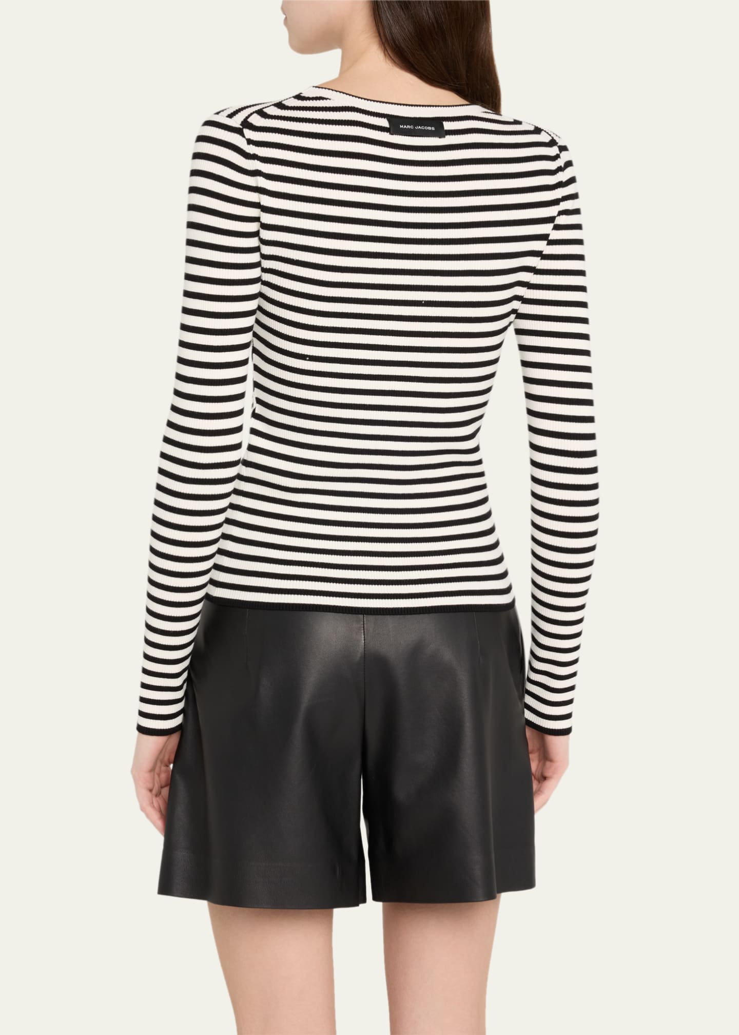 Marc Jacobs Stripe Seamed Up Knit Top Image 3 of 5