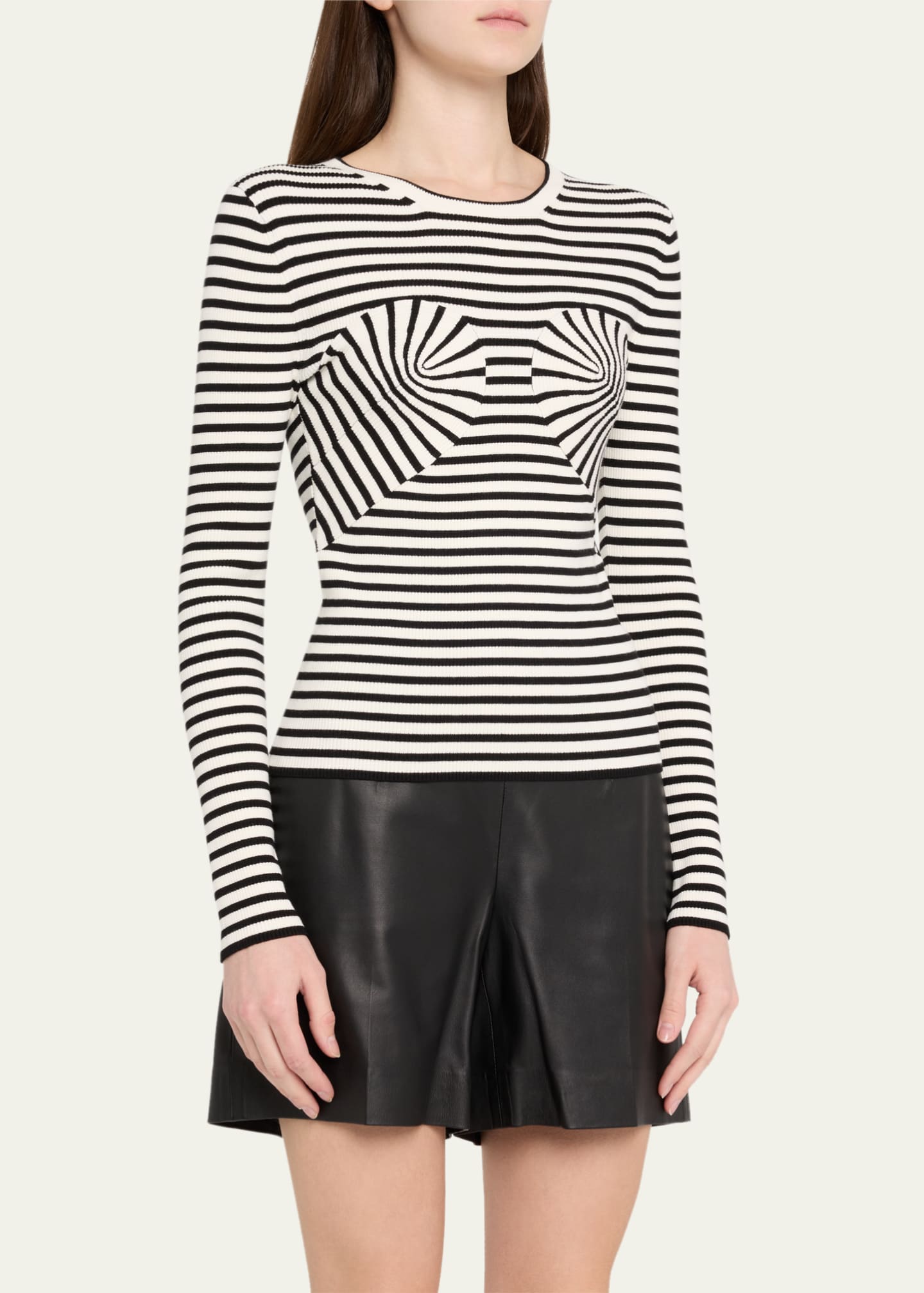 Marc Jacobs Stripe Seamed Up Knit Top Image 4 of 5