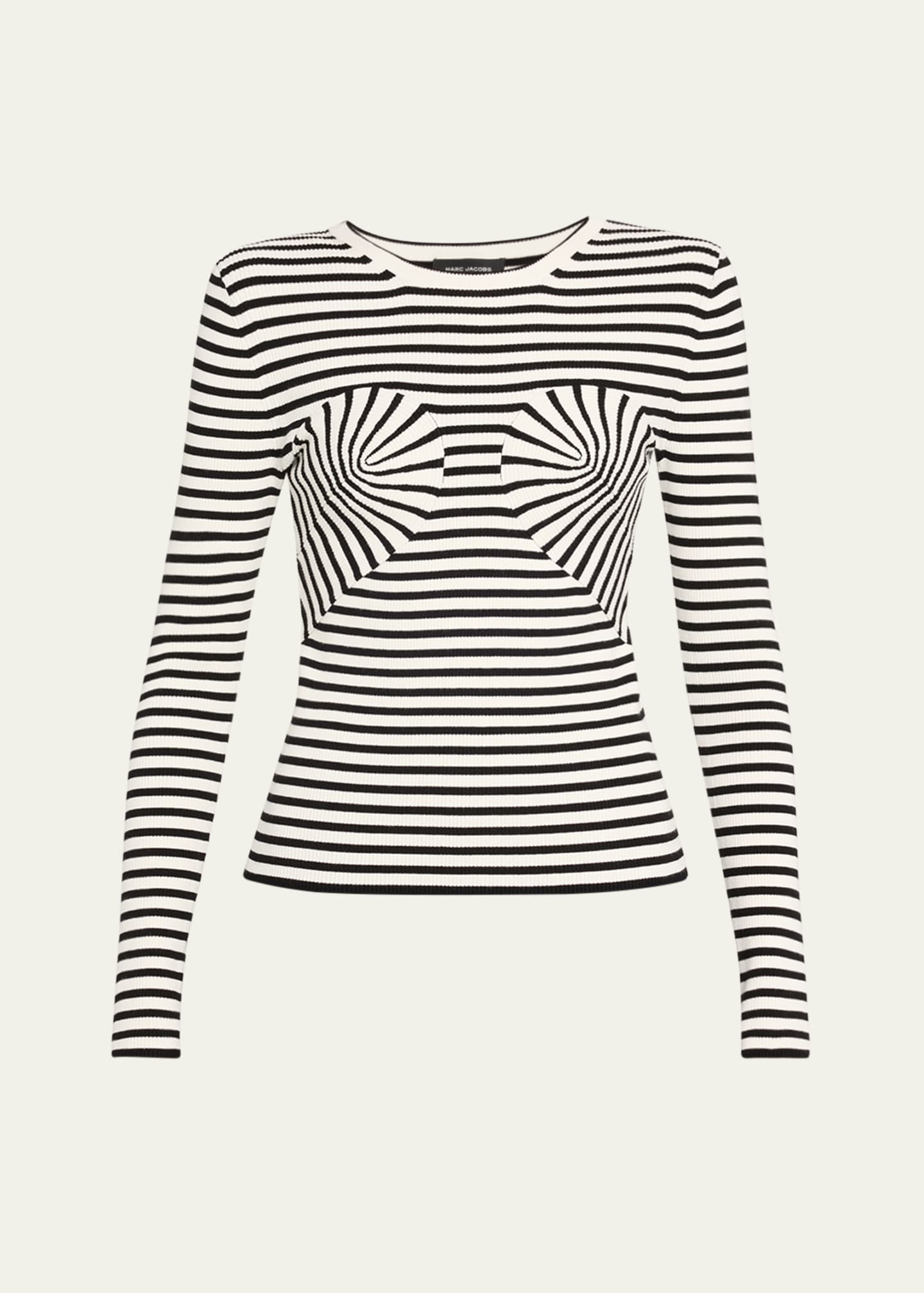 Marc Jacobs Stripe Seamed Up Knit Top Image 1 of 5