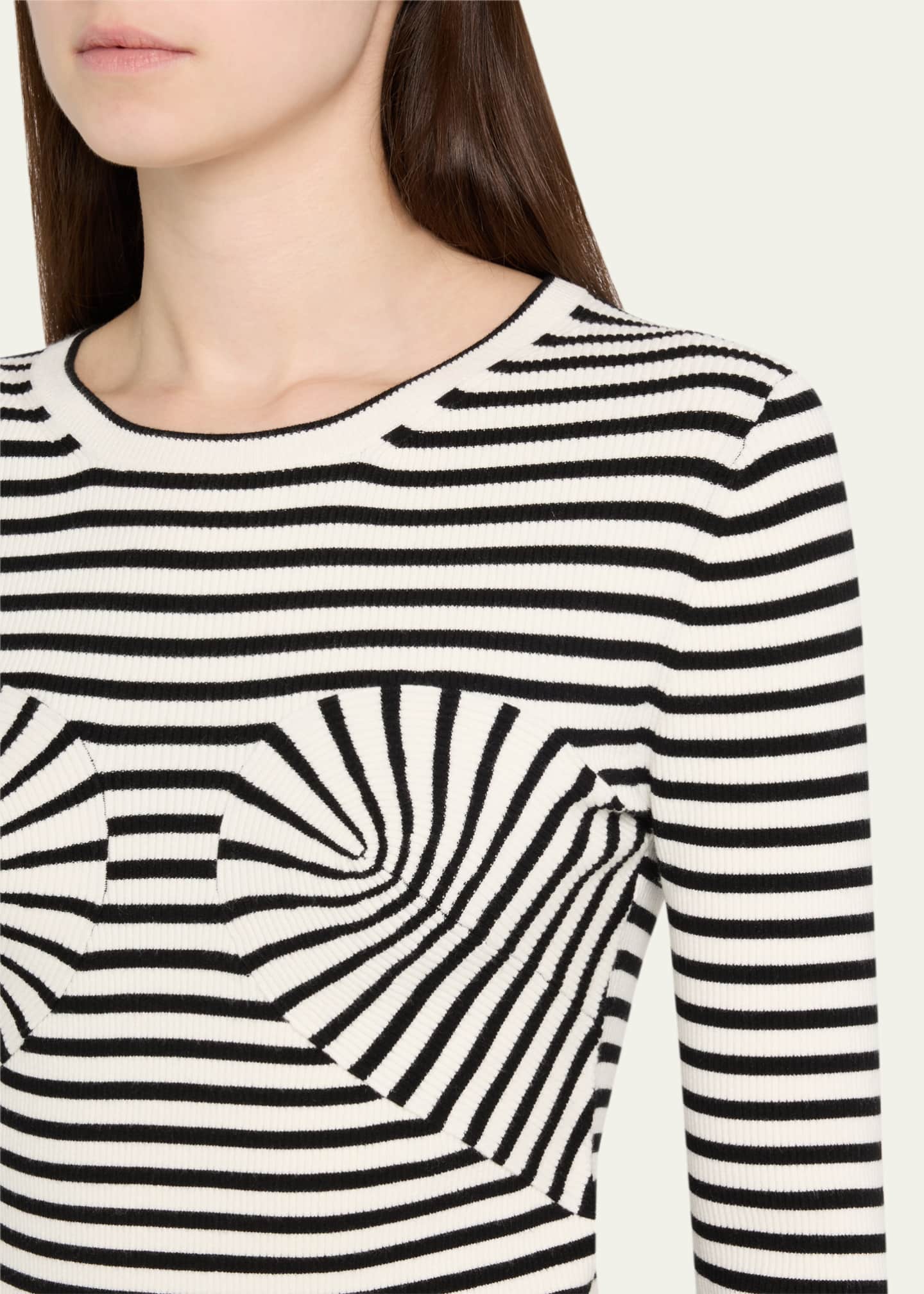 Marc Jacobs Stripe Seamed Up Knit Top Image 5 of 5
