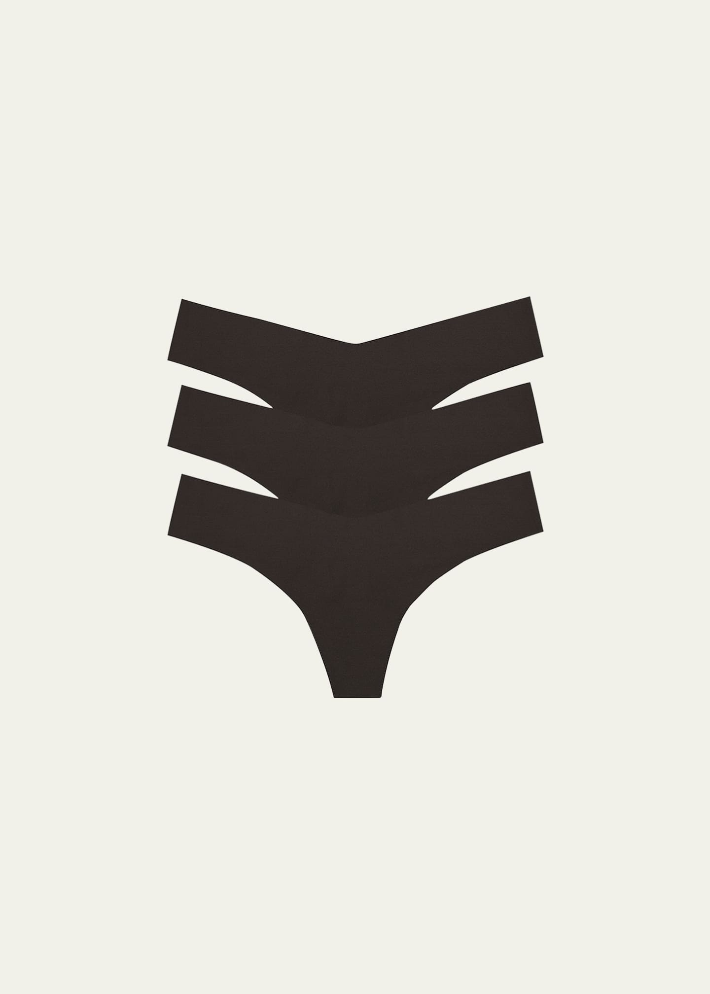Commando Classic Low-Rise Microfiber Thongs, Pack of 3 - Bergdorf Goodman