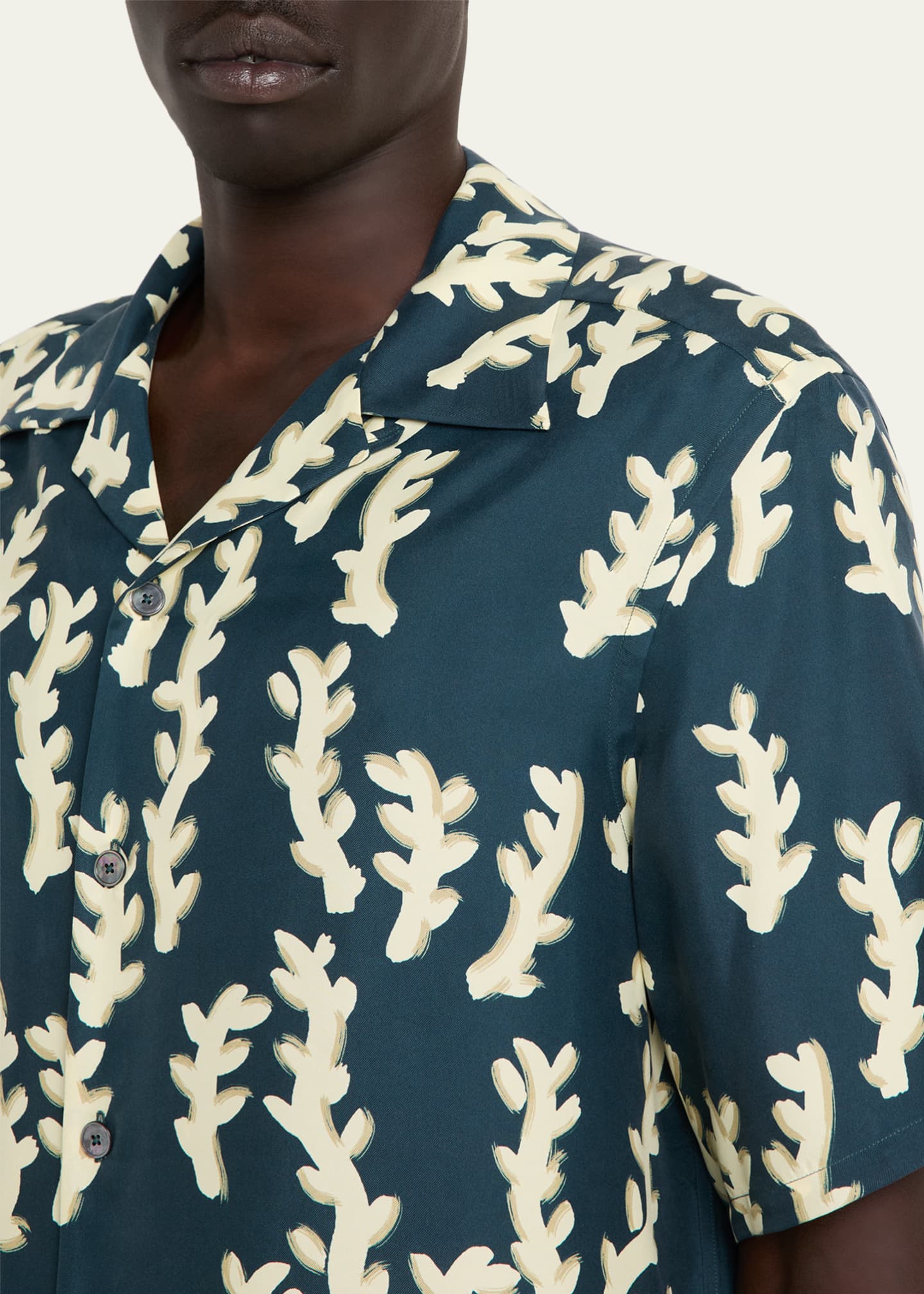ZEGNA Men's Silk Oasi Print Camp Shirt - Bergdorf Goodman