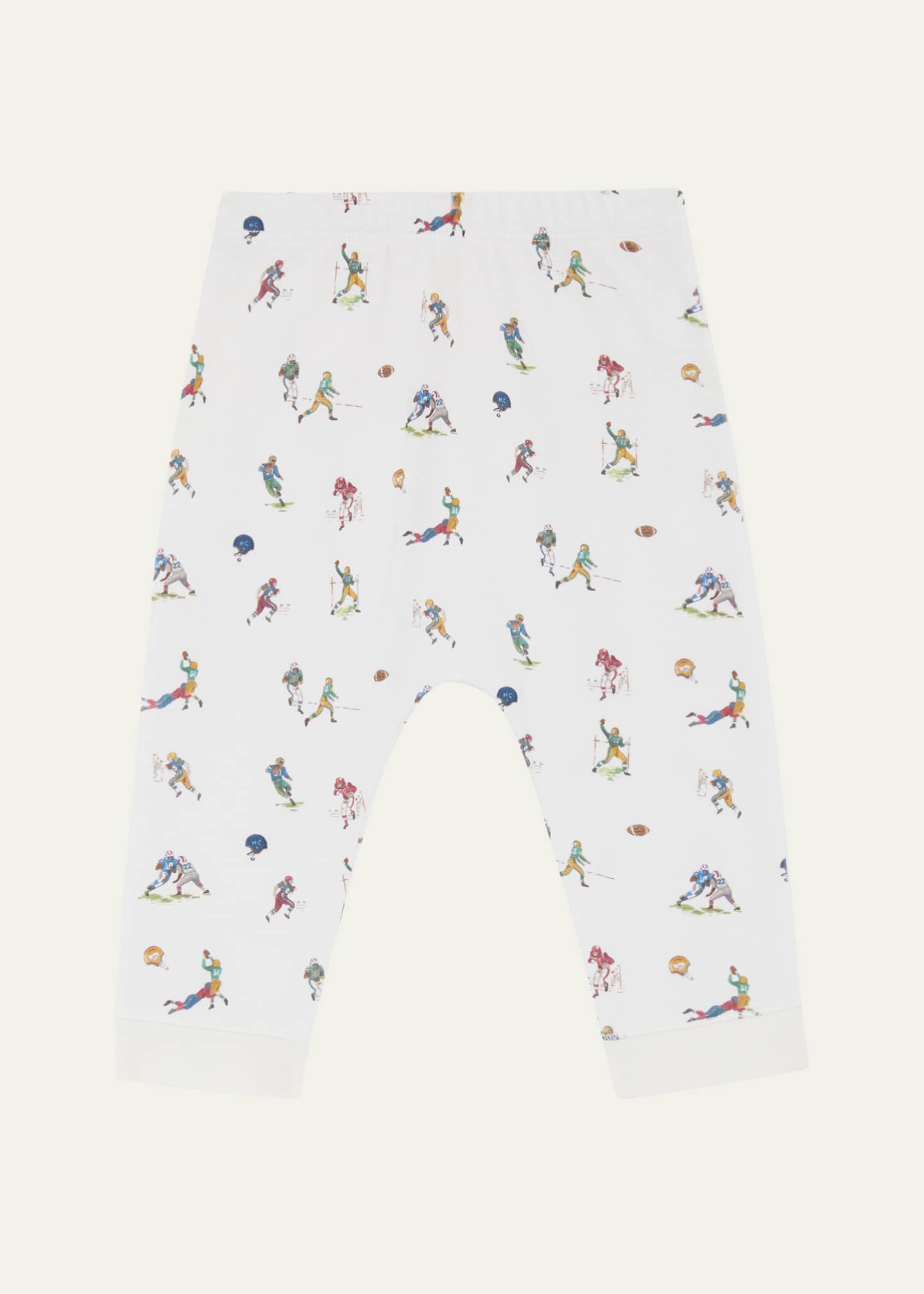 Marie Chantal Boy's Derek Quarterback Printed Pajama Set, Size 3M-24M Image 3 of 3