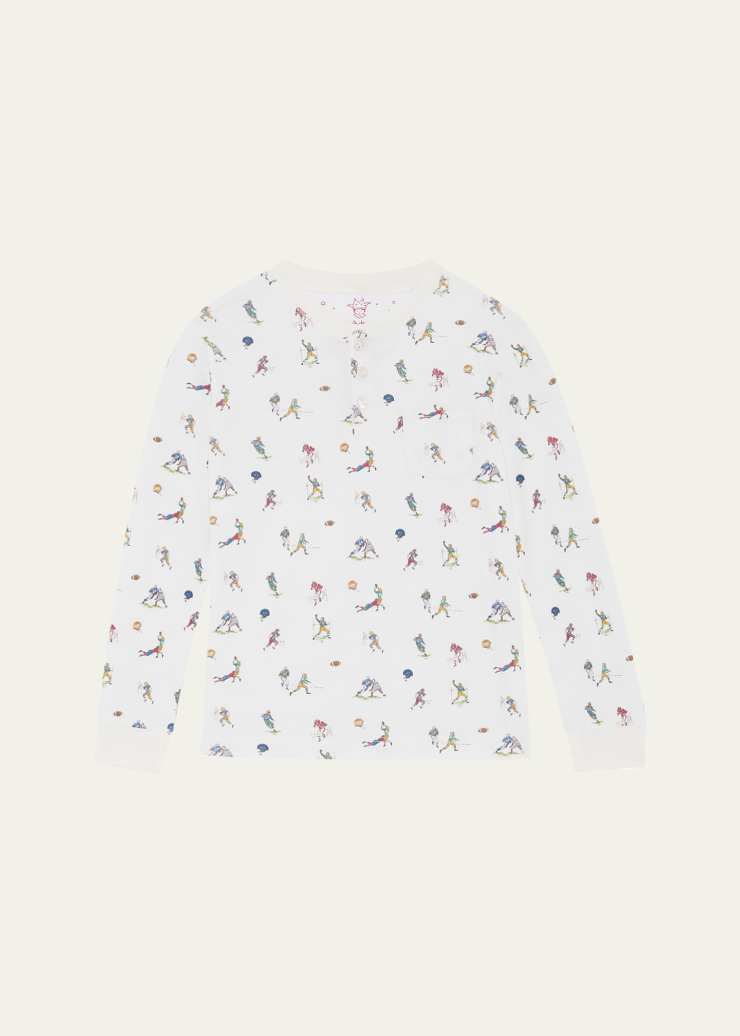Marie Chantal Boy's Derek Quarterback Printed Pajama Set, Size 2-10 Image 2 of 3