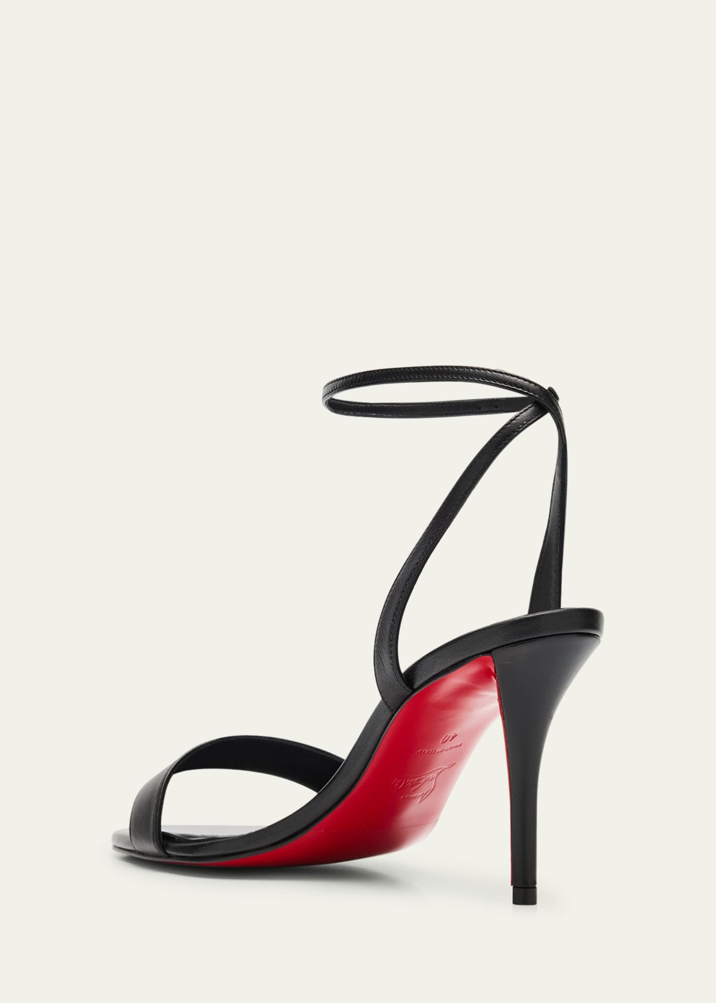 Christian Louboutin 80mm Miss Z Leather Sandals - Bergdorf Goodman