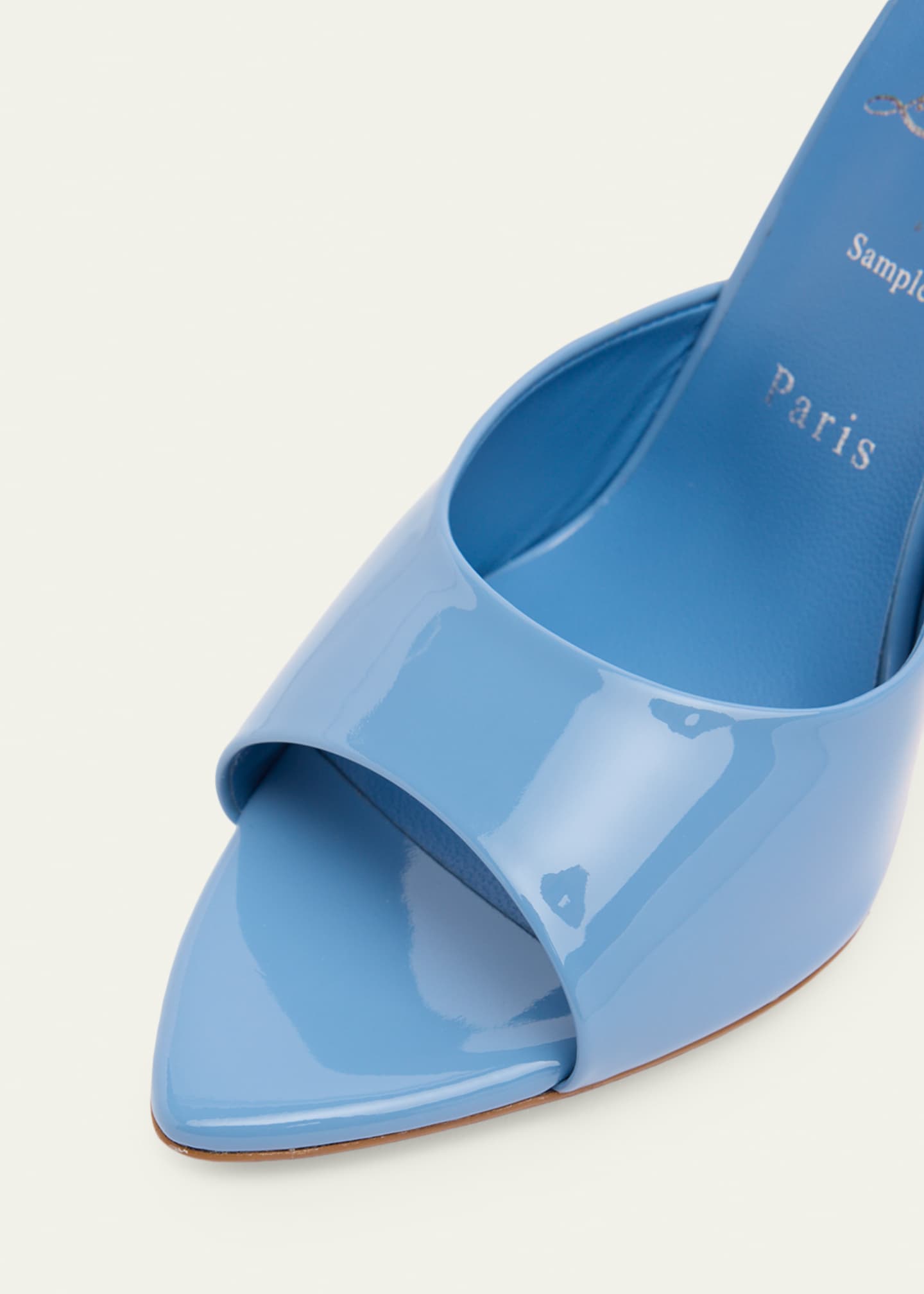 Christian Louboutin 100mm Miss Z Leather Mule Sandals - Bergdorf