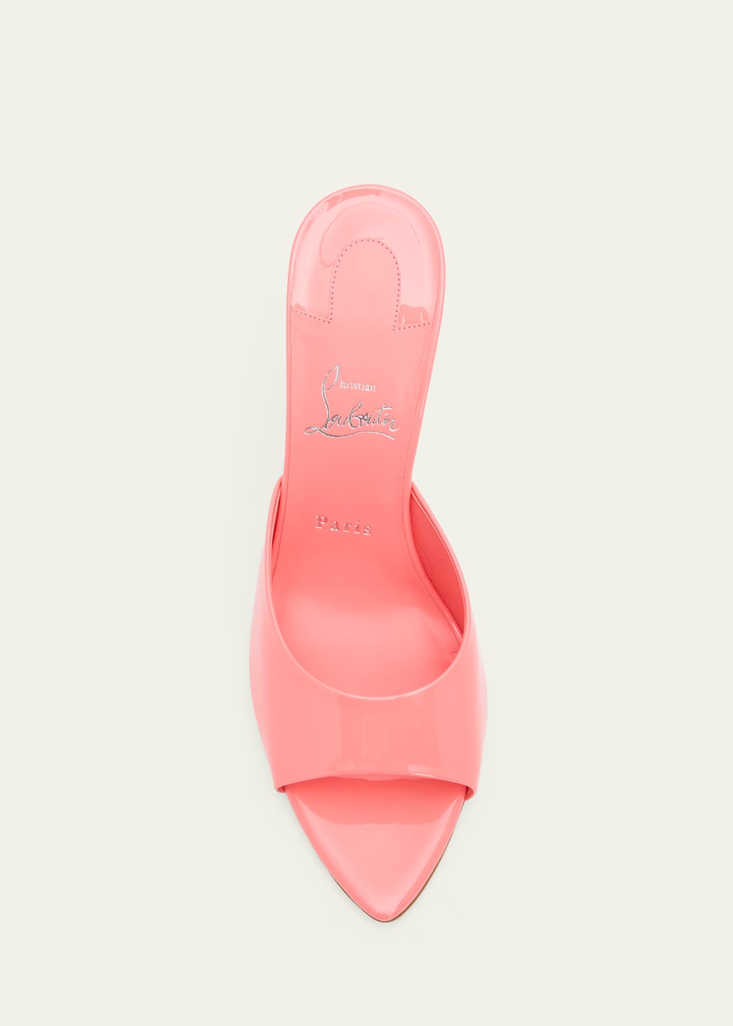 Christian Louboutin 100mm Miss Z Leather Mule Sandals - Bergdorf
