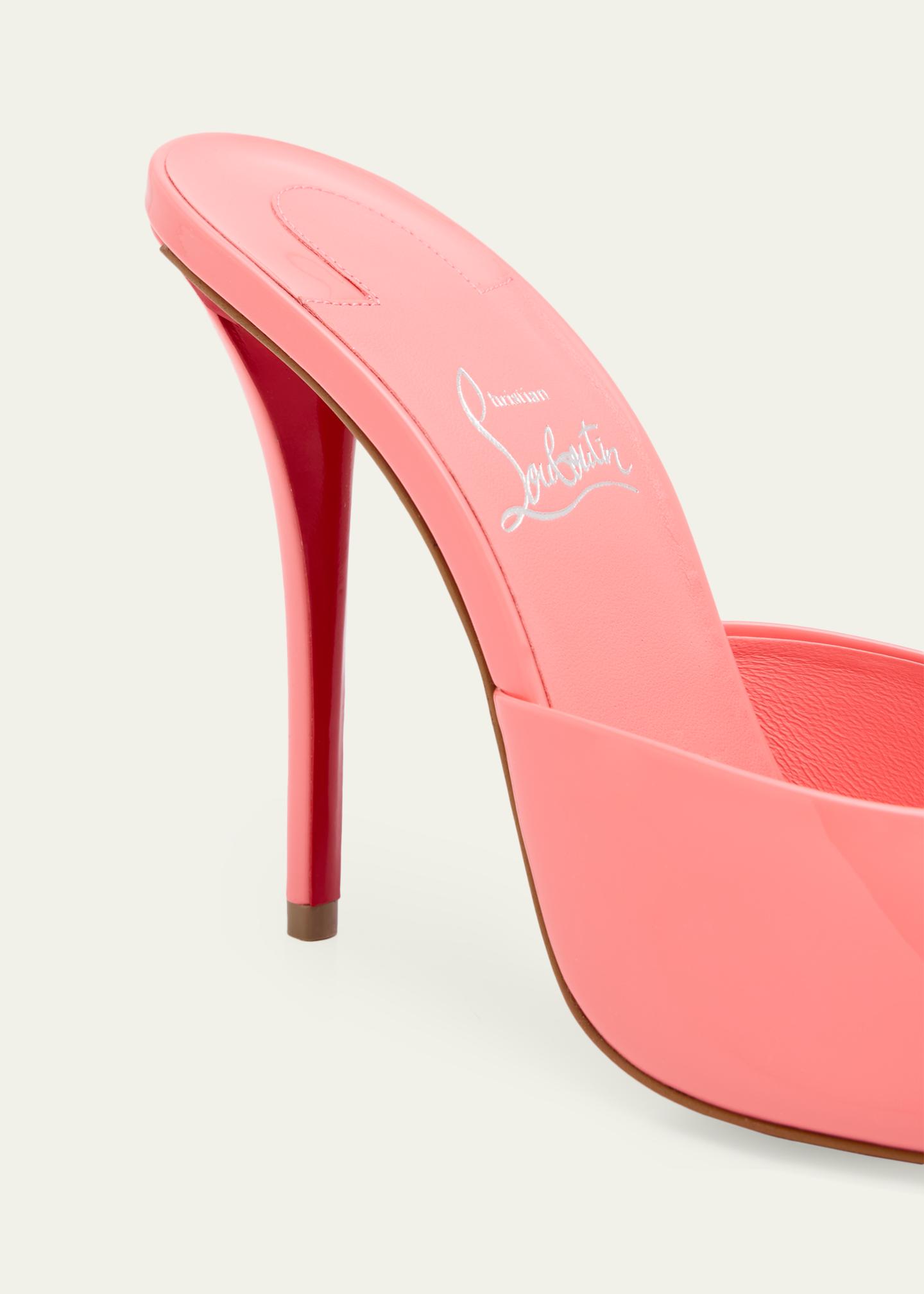 Christian Louboutin 100mm Miss Z Leather Mule Sandals - Bergdorf