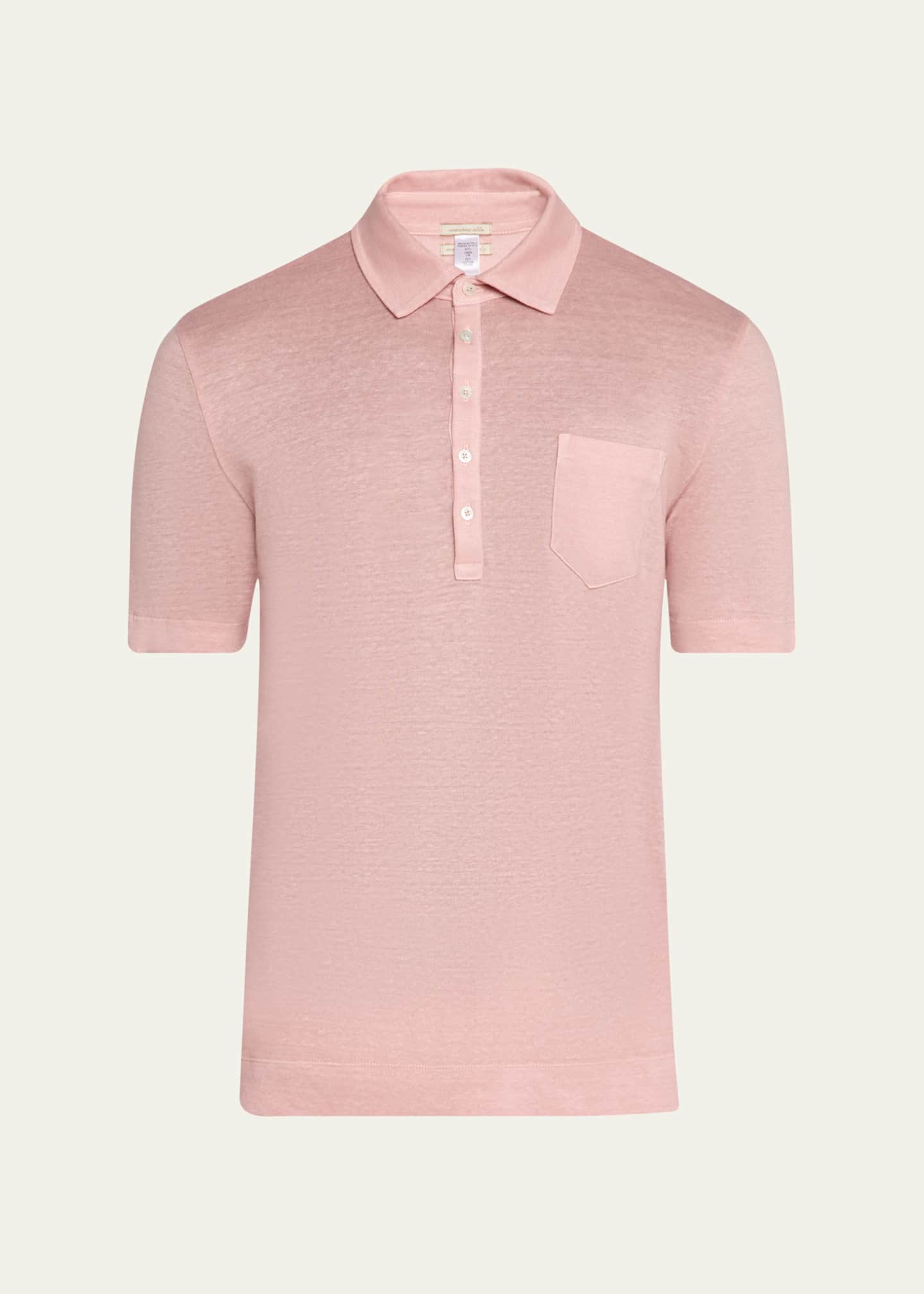 Massimo Alba Men's Linen and Cotton Polo Shirt Image 1 of 5