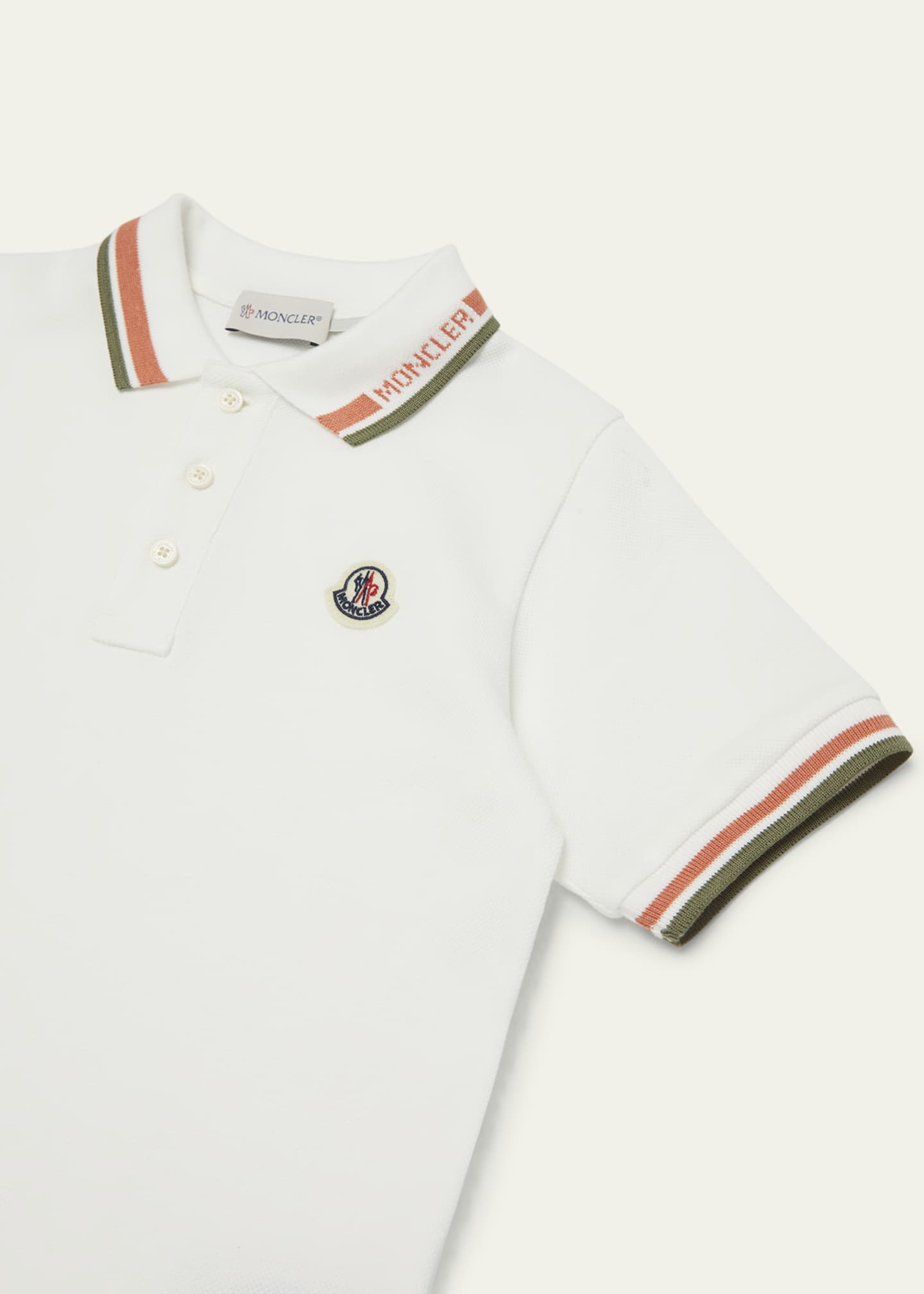 Moncler Boy's Polo Shirt W/ Shorts Set, Size 12-14 Image 3 of 3