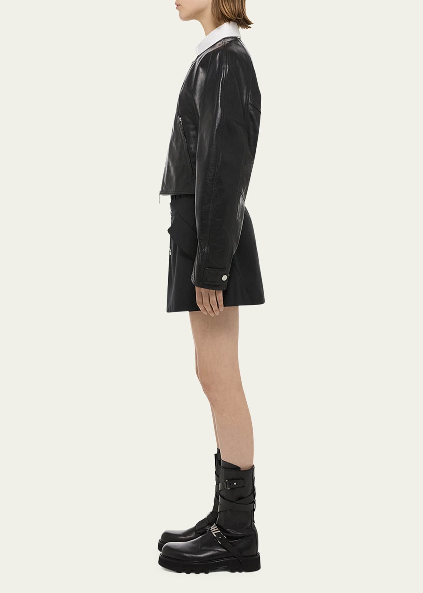 Helmut Lang Articulated Leather Jacket Image 4 of 5