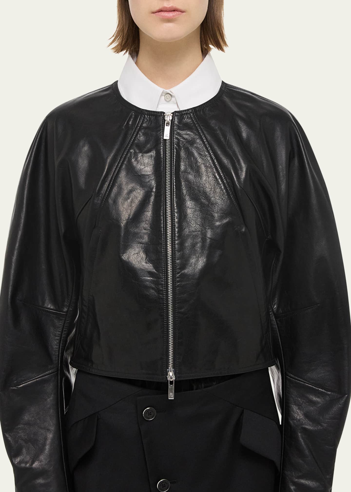 Helmut Lang Articulated Leather Jacket Image 5 of 5