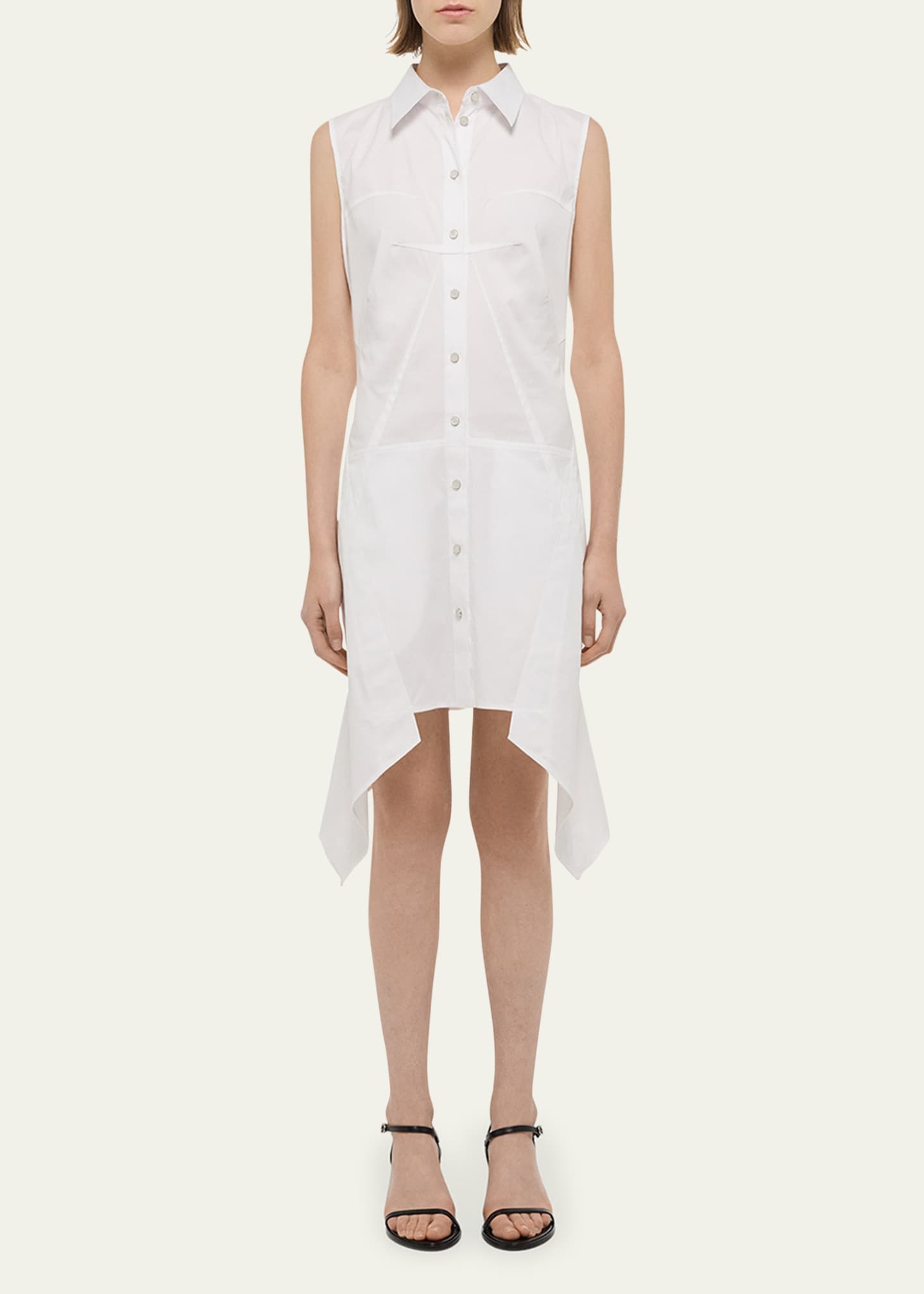 Helmut Lang Sleeveless Bustier Shirtdress Image 2 of 5