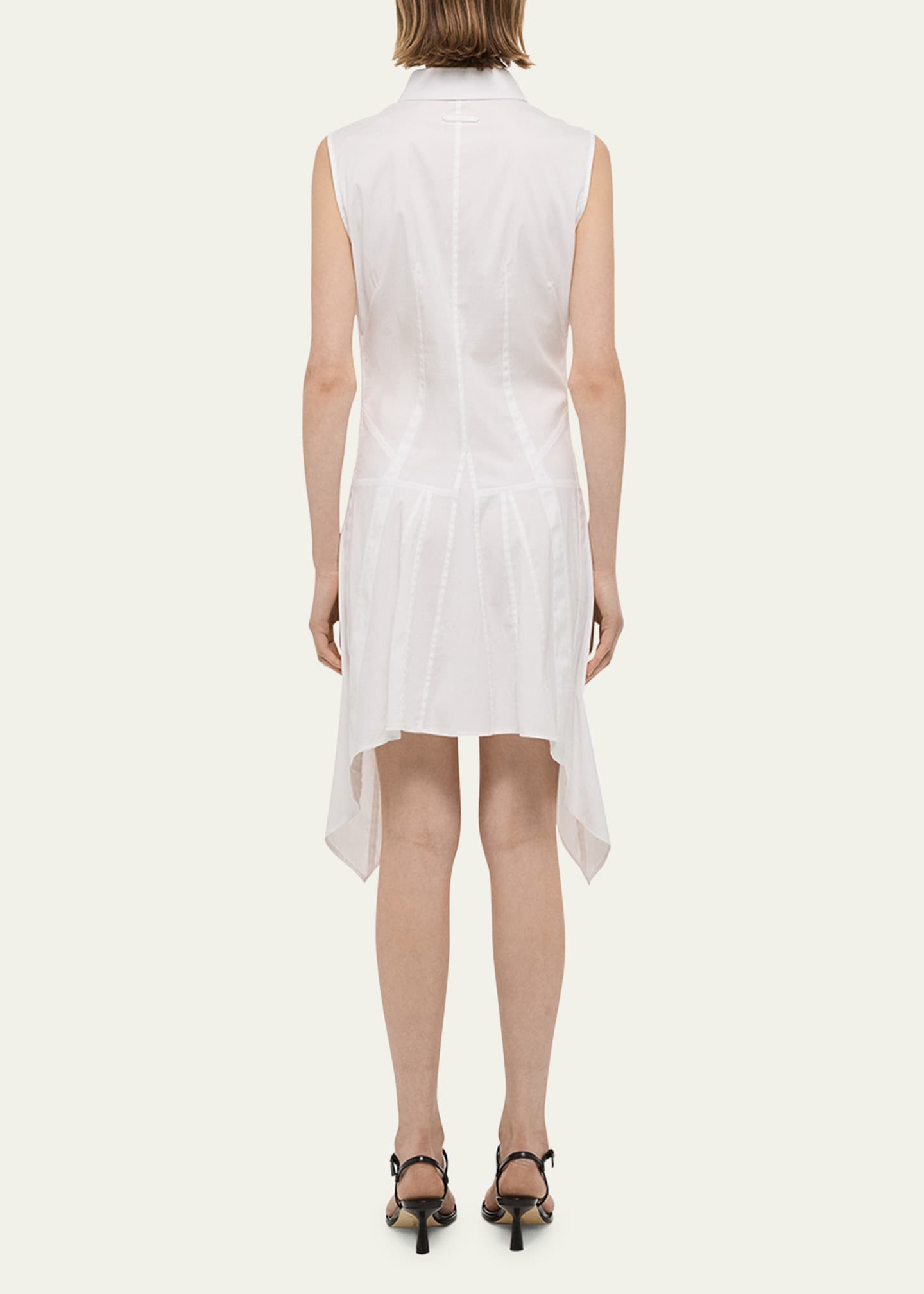 Helmut Lang Sleeveless Bustier Shirtdress Image 3 of 5
