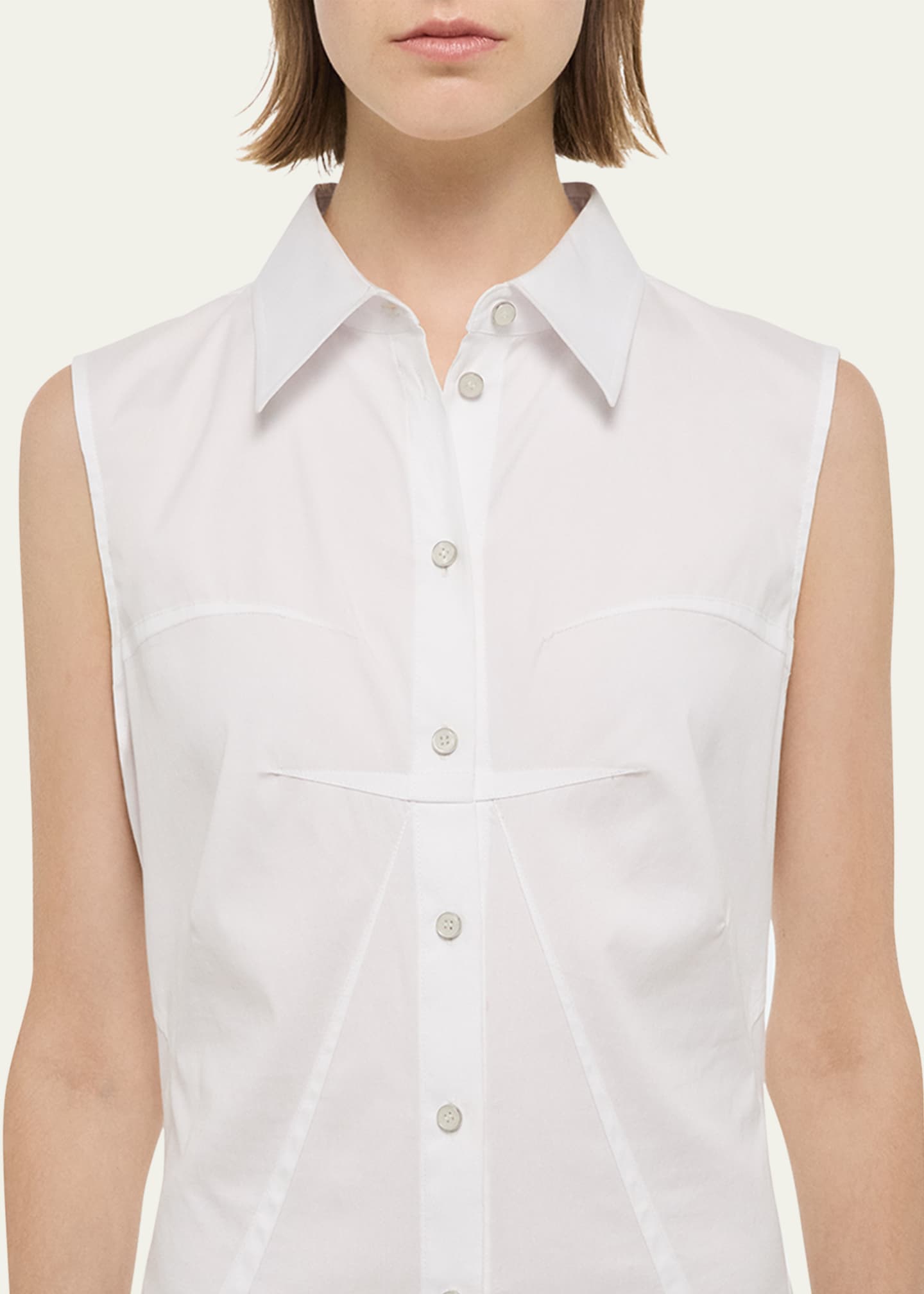 Helmut Lang Sleeveless Bustier Shirtdress Image 5 of 5