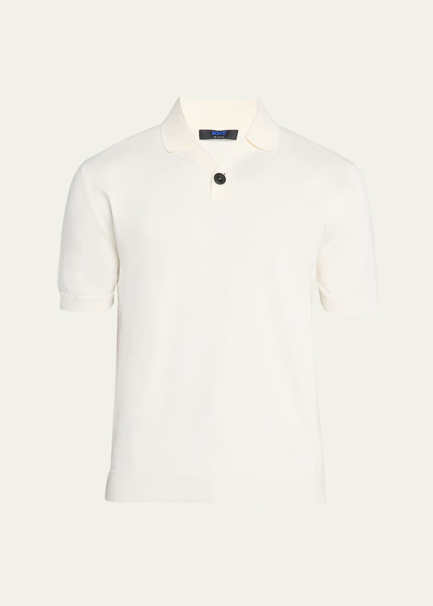 KNT Men's Knit Cotton Polo Shirt Image 1 of 5