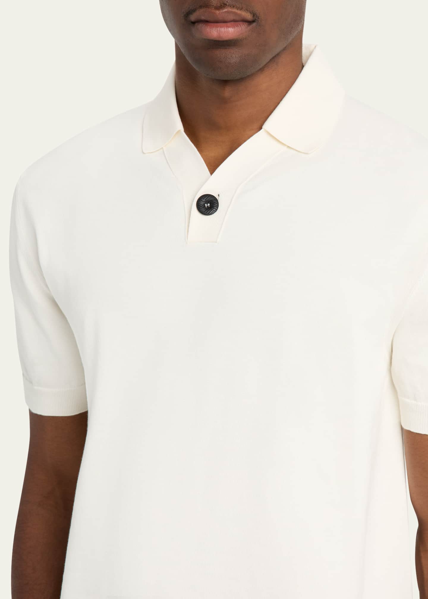 KNT Men's Knit Cotton Polo Shirt Image 5 of 5