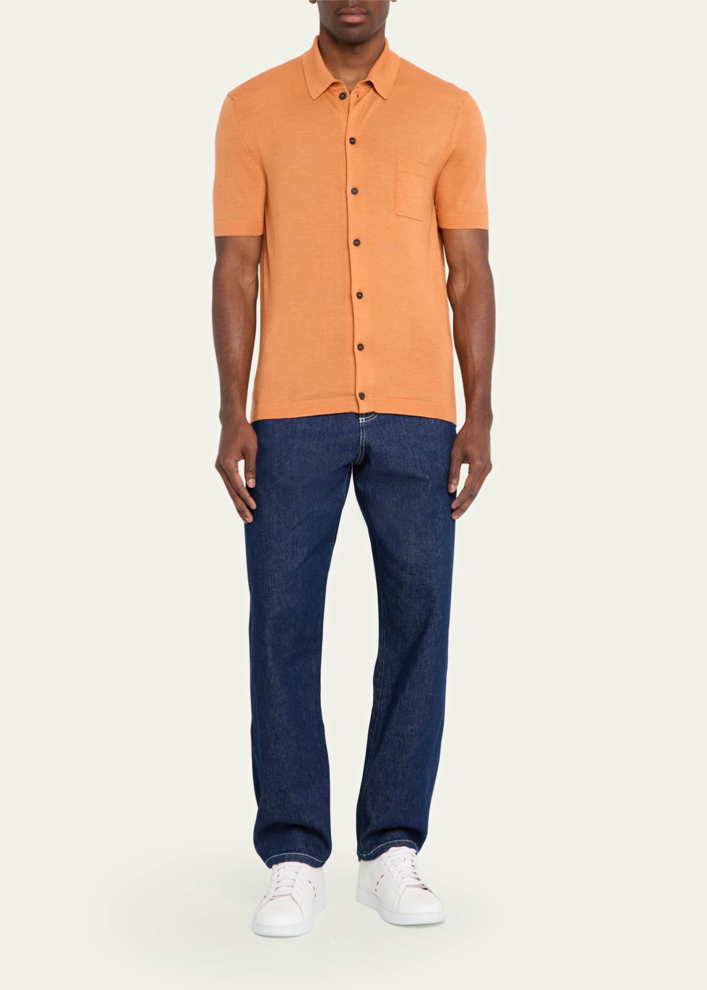 KNT Men's Luxe Knit Button-Down Shirt Image 2 of 5