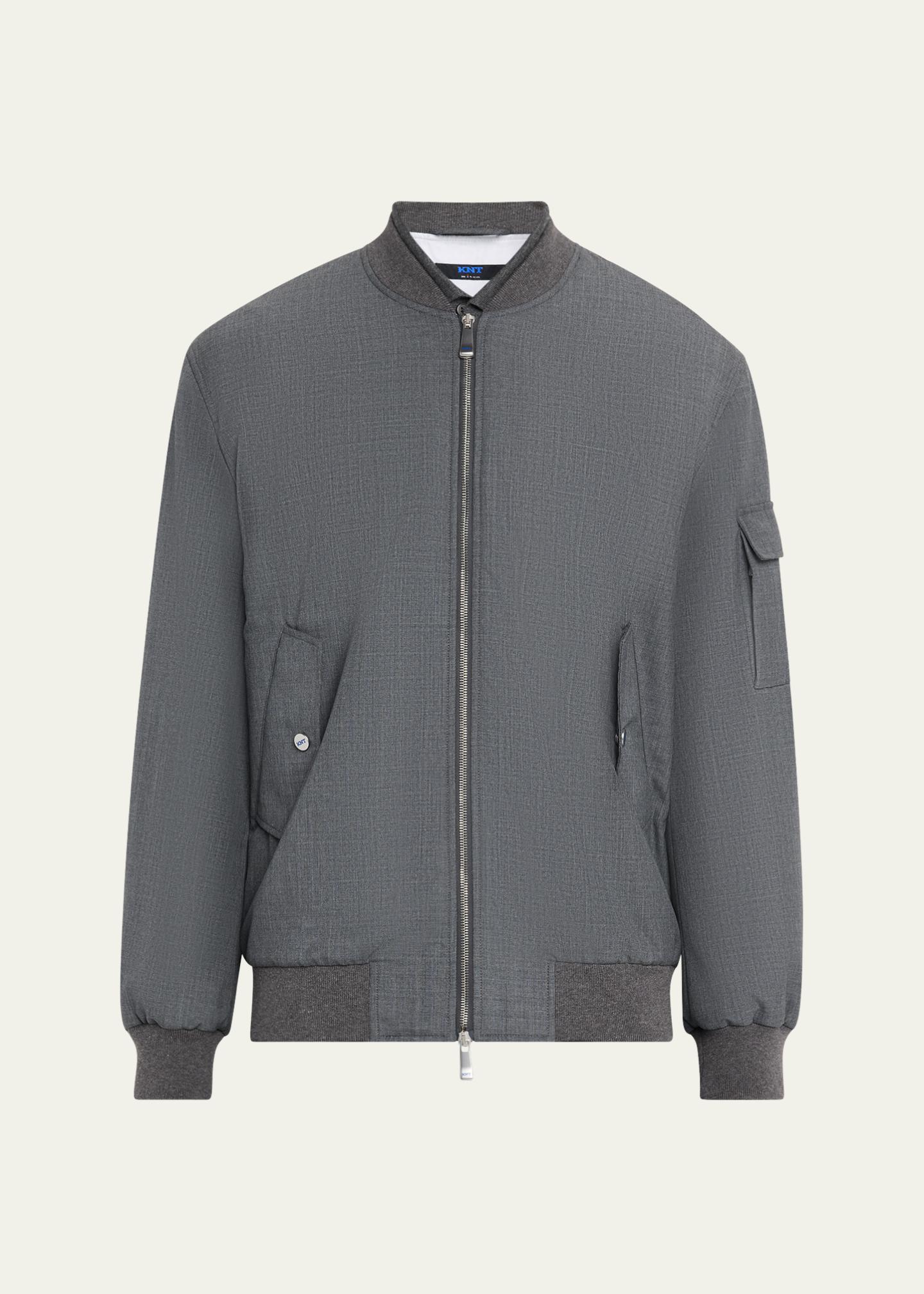 KNT Men's Zip-Front Wool Bomber Jacket - Bergdorf Goodman