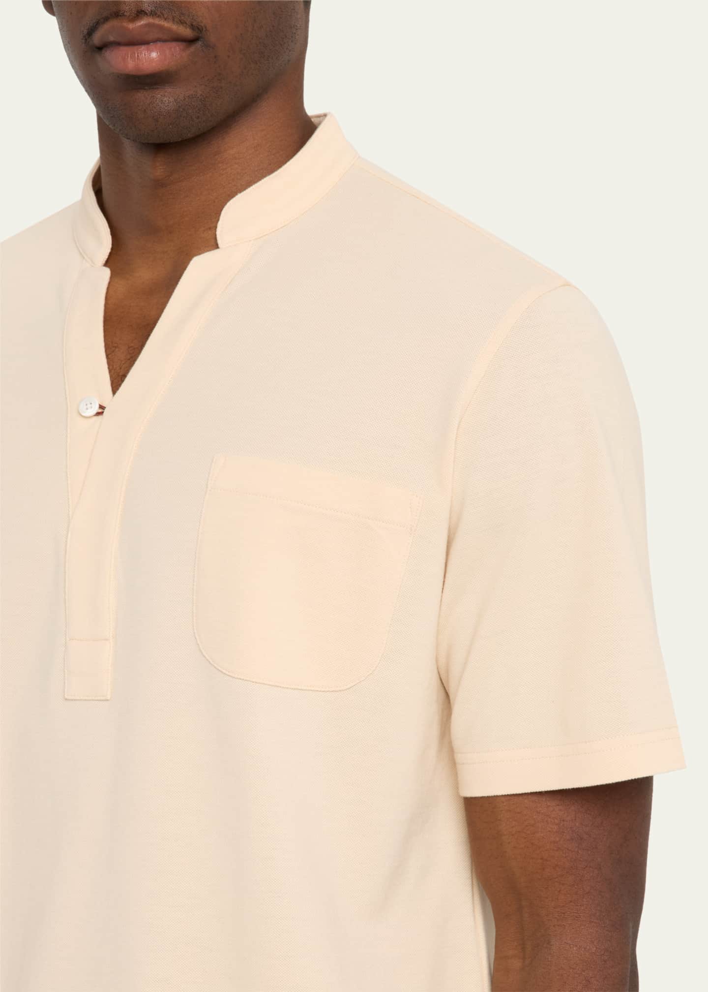 Sease Men's Fish Tail V-Neck Pocket Polo Shirt Image 5 of 5