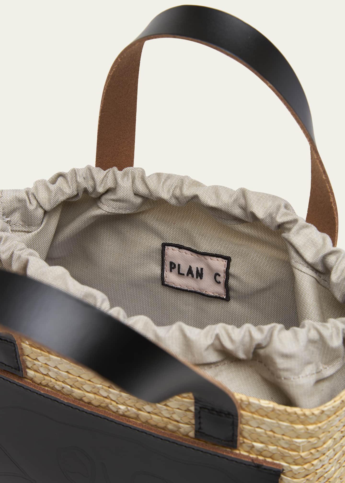 Plan C Pili and Bianca Straw Tote Bag Image 4 of 5