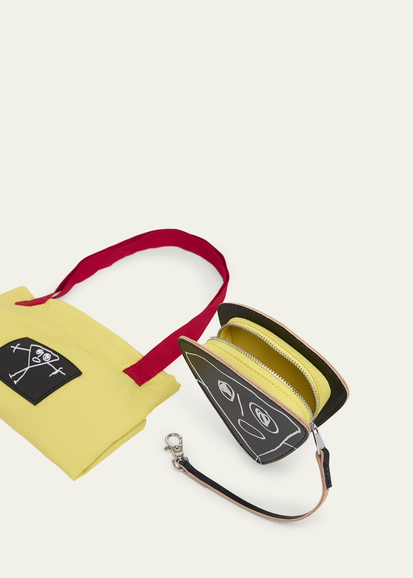 Plan C Pili and Bianca Foldable Tote Bag with Bag Charm Image 6 of 6