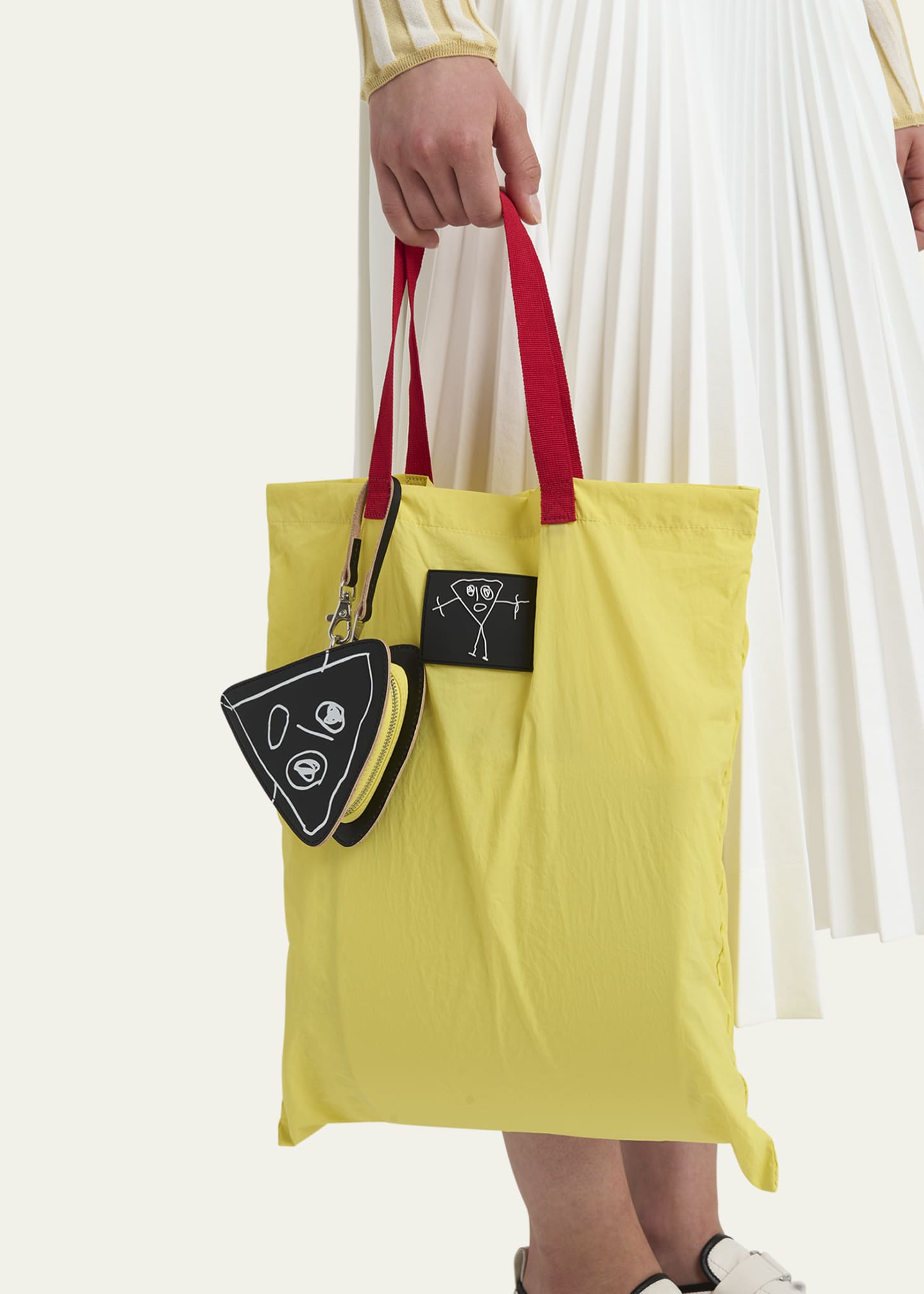 Plan C Pili and Bianca Foldable Tote Bag with Bag Charm Image 5 of 6