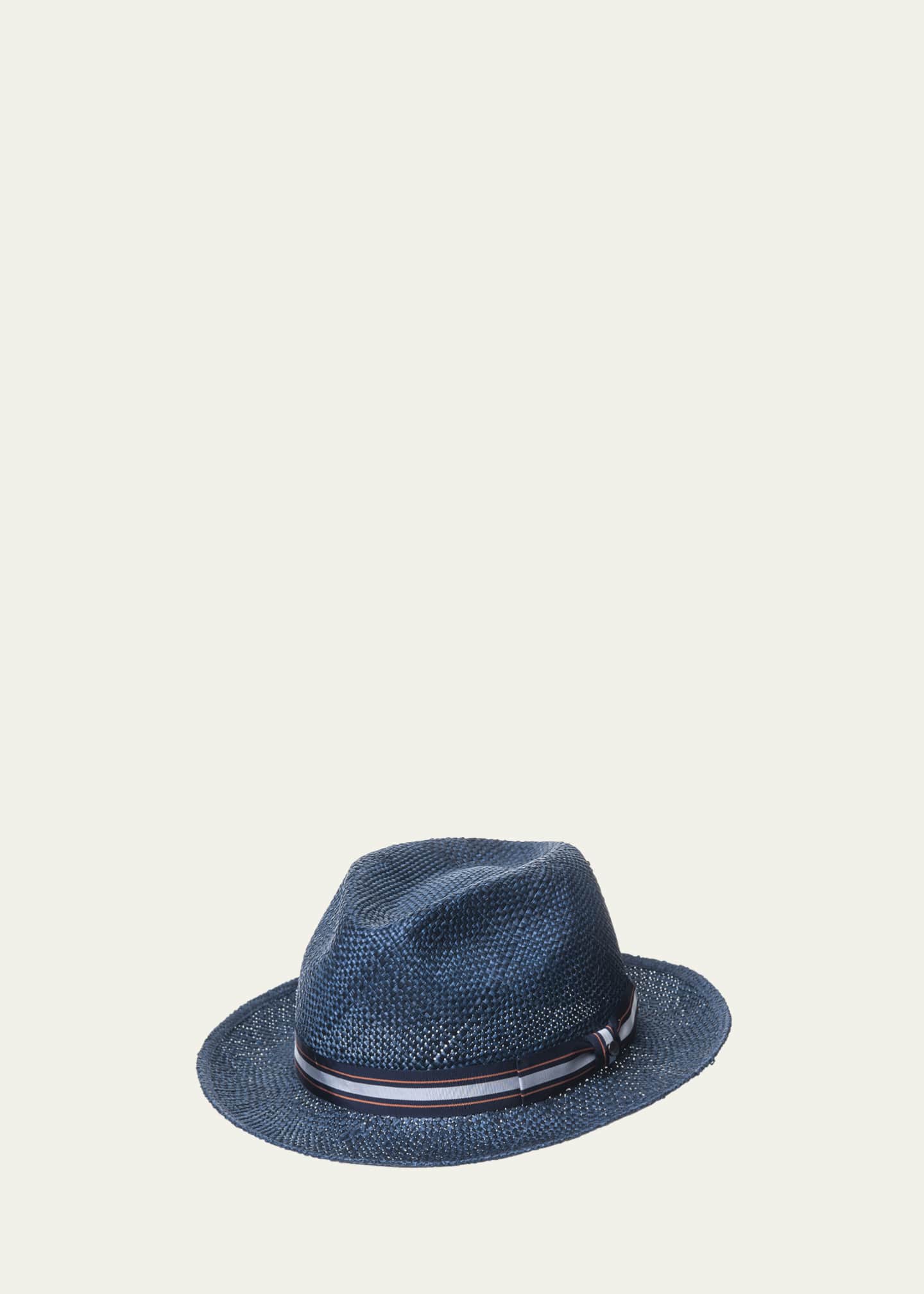 Inverni Men's Trilby Raffia Fedora Hat Image 2 of 3