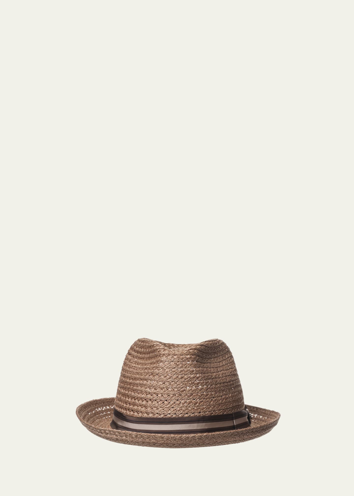 Inverni Men's Trilby Hemp and Cotton Fedora Hat Image 1 of 3